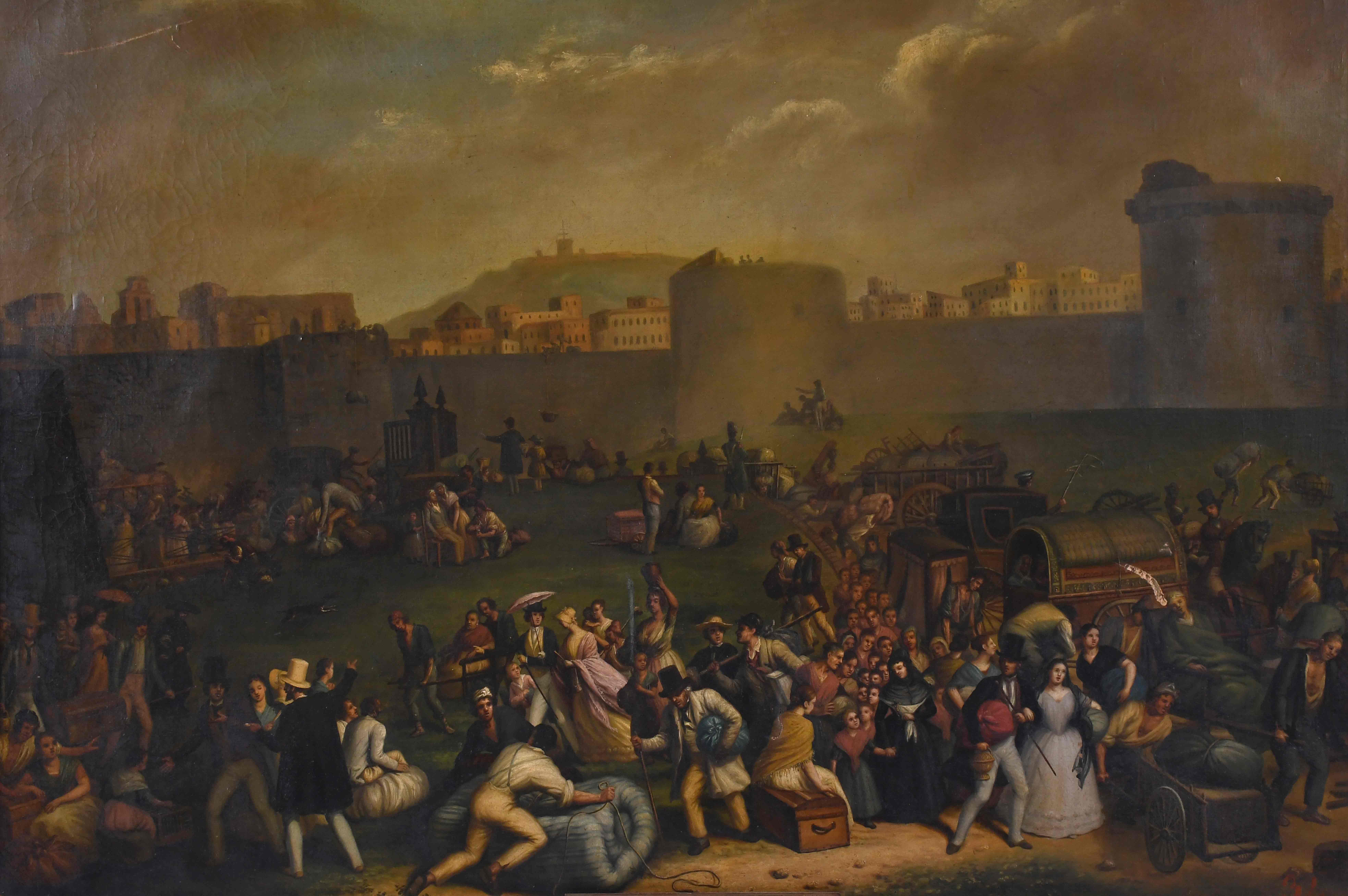 Una óleo de Barcelona pintado por Antoni Ferran y Satayol comprado por la Generalitat de Catalunya: la huida de la ciudad condal en 1843