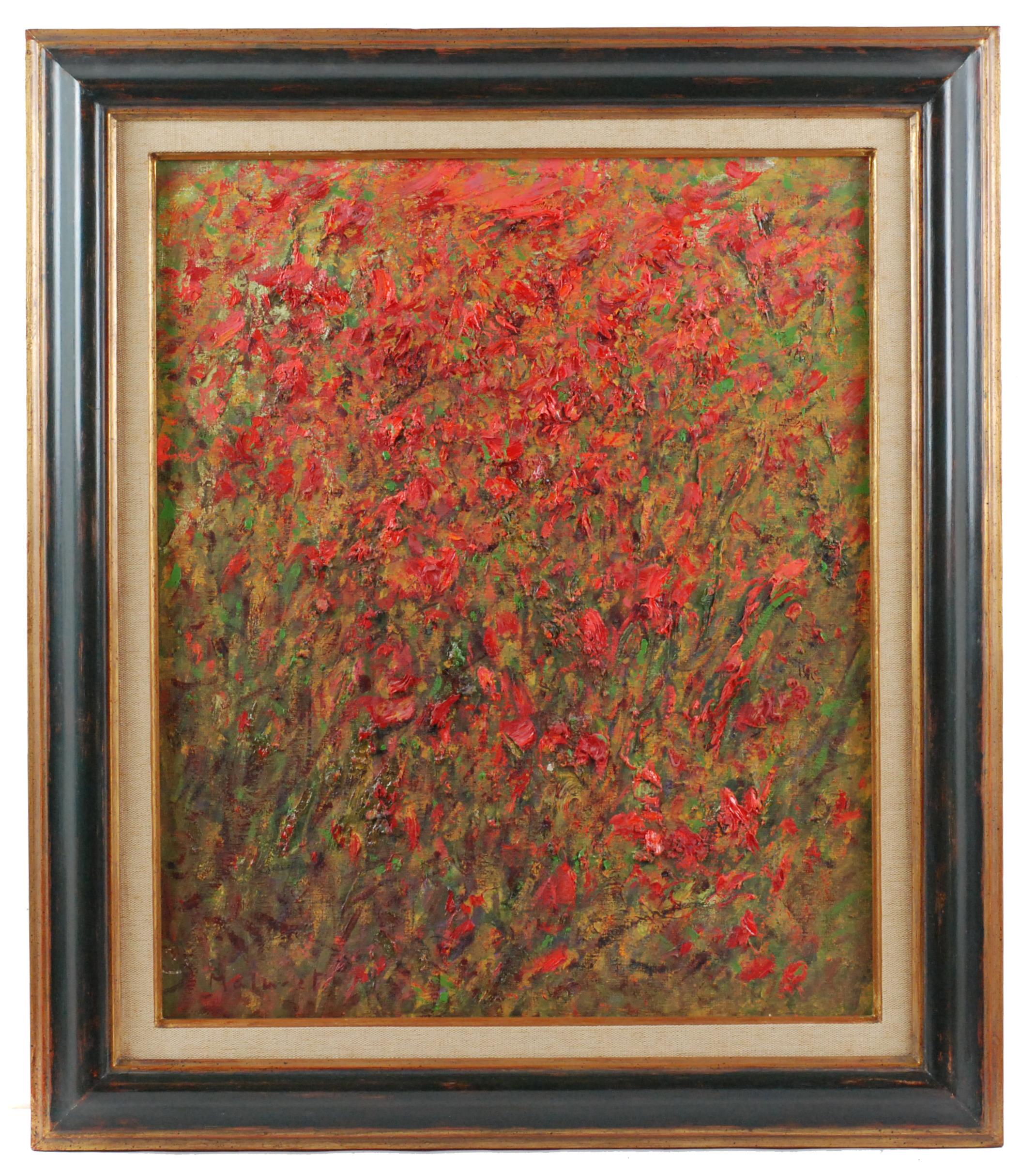 JAUME VILLANUEVA MALARET (1940), Amapolas, Óleo sobre lienzo