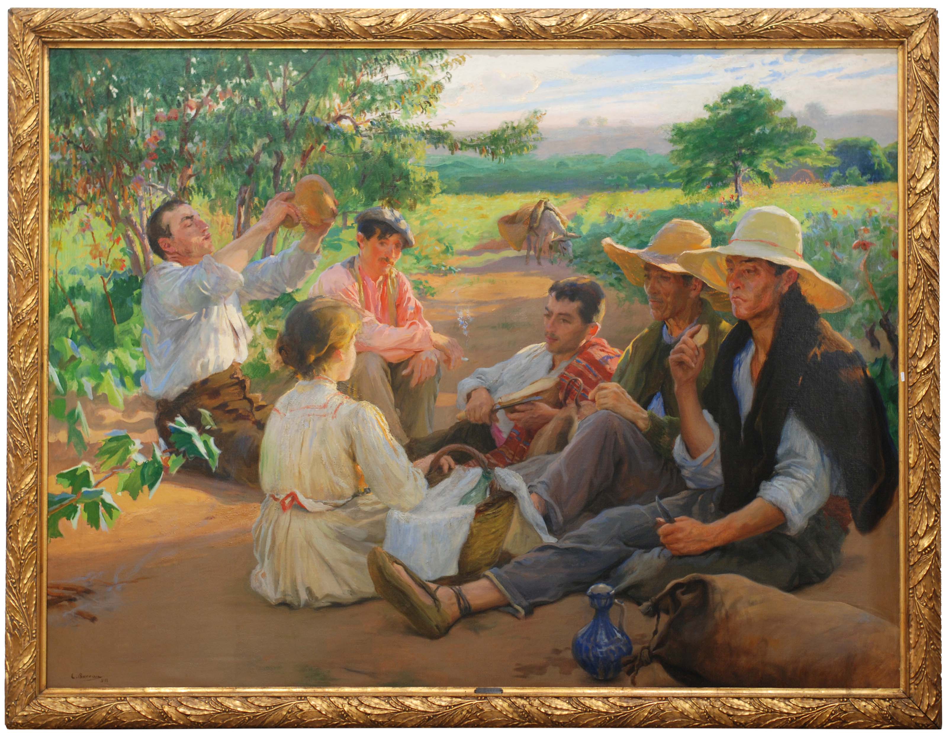 LAUREÀ BARRAU BUÑOL (1864-1957), "Pagesos de Llavaneres".,