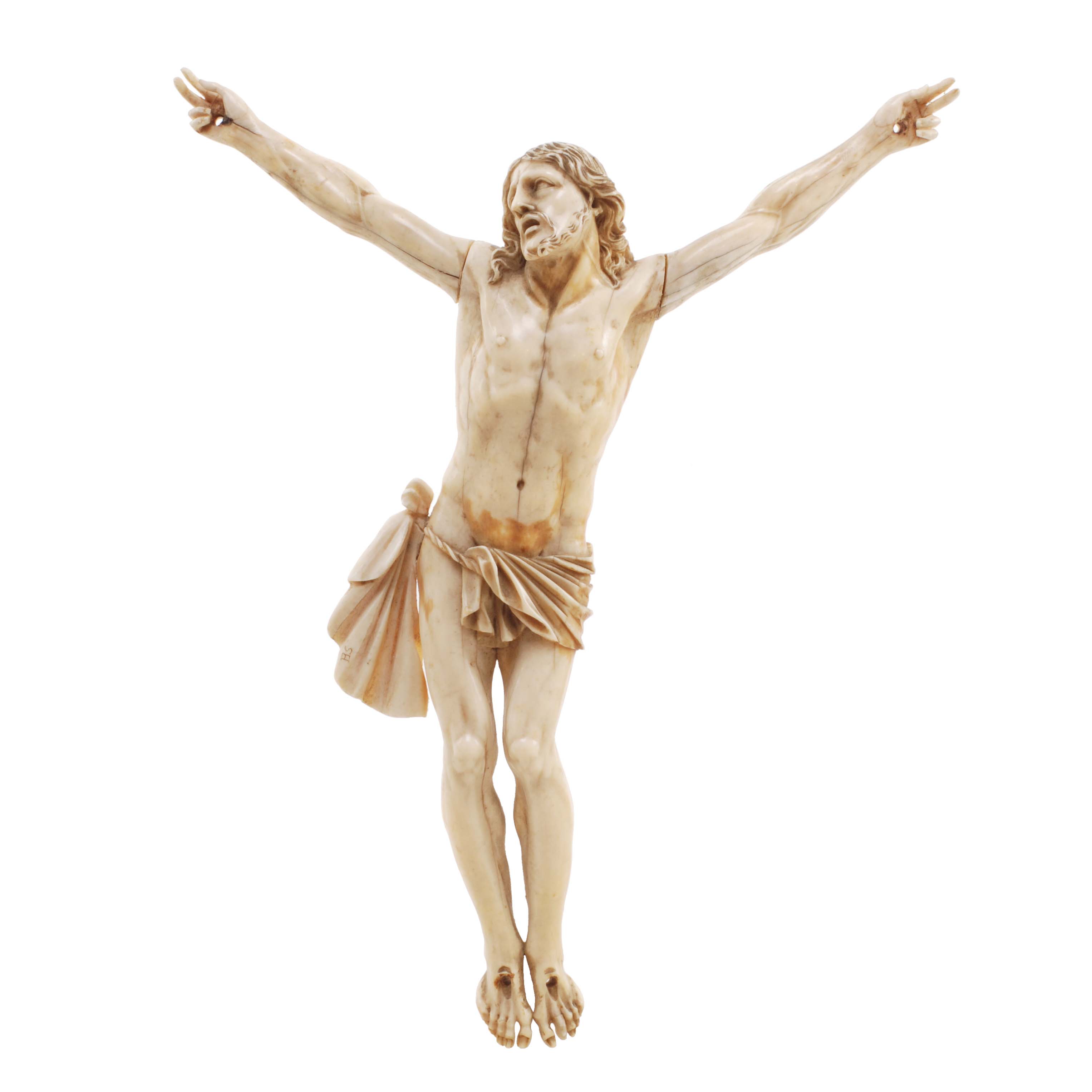 ESCUELA ESPAÑOLA DEL SIGLO XIX, "Cristo crucificado de cuat