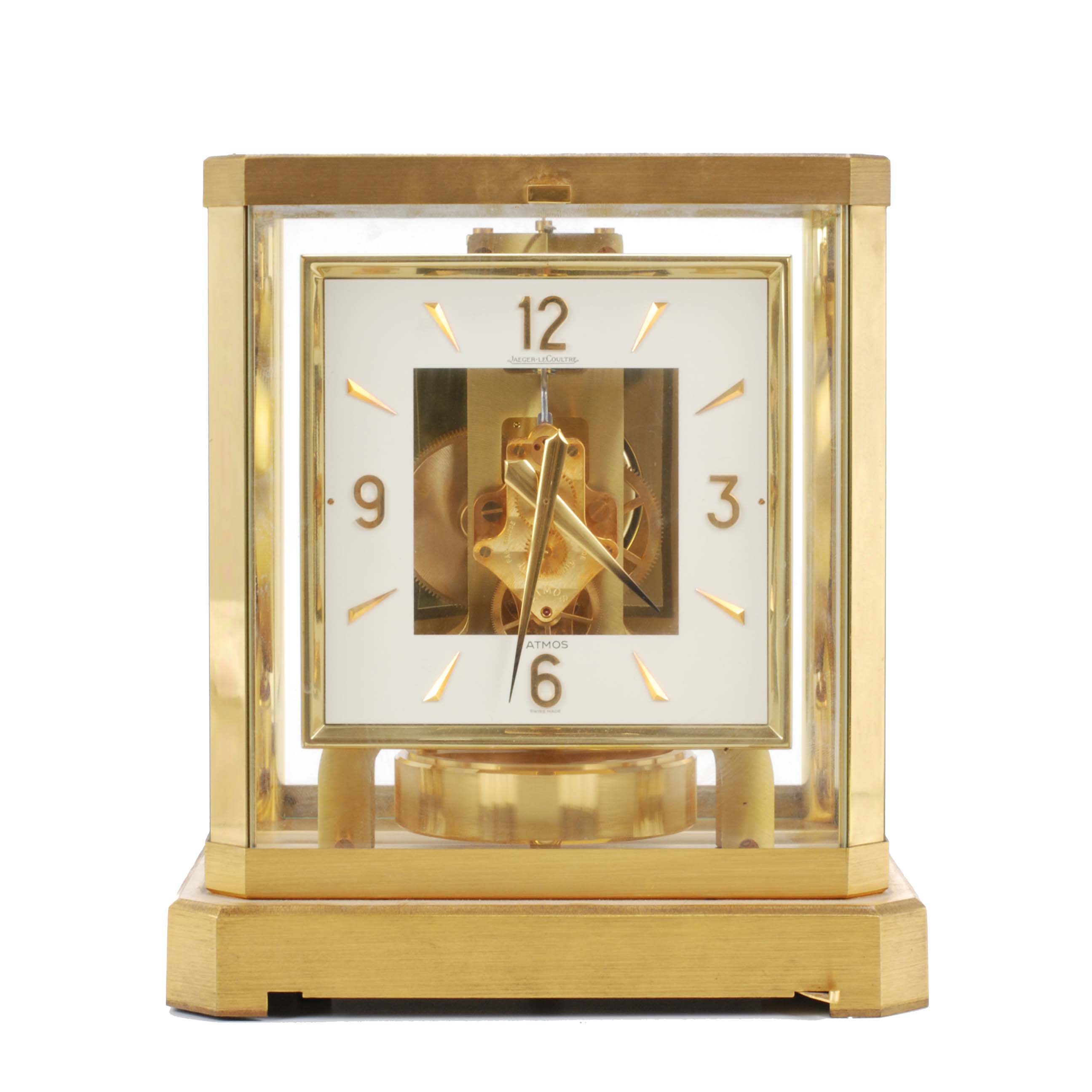 RELOJ DE SOBREMESA SUIZO JAEGER LE COULTRE "ATMOS", MEDIADO