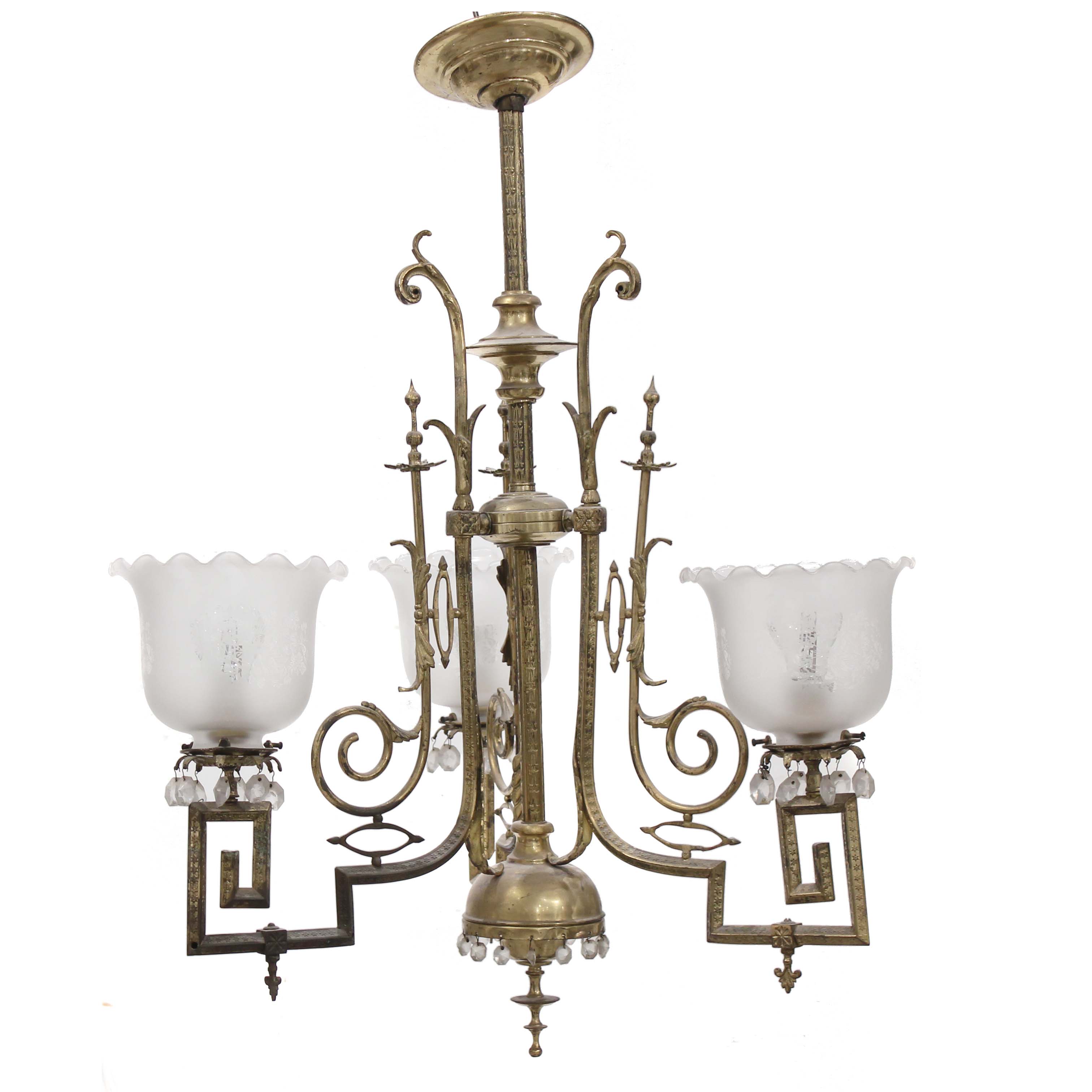 ART NOUVEAU GAS DESK LAMP EARLY C20th