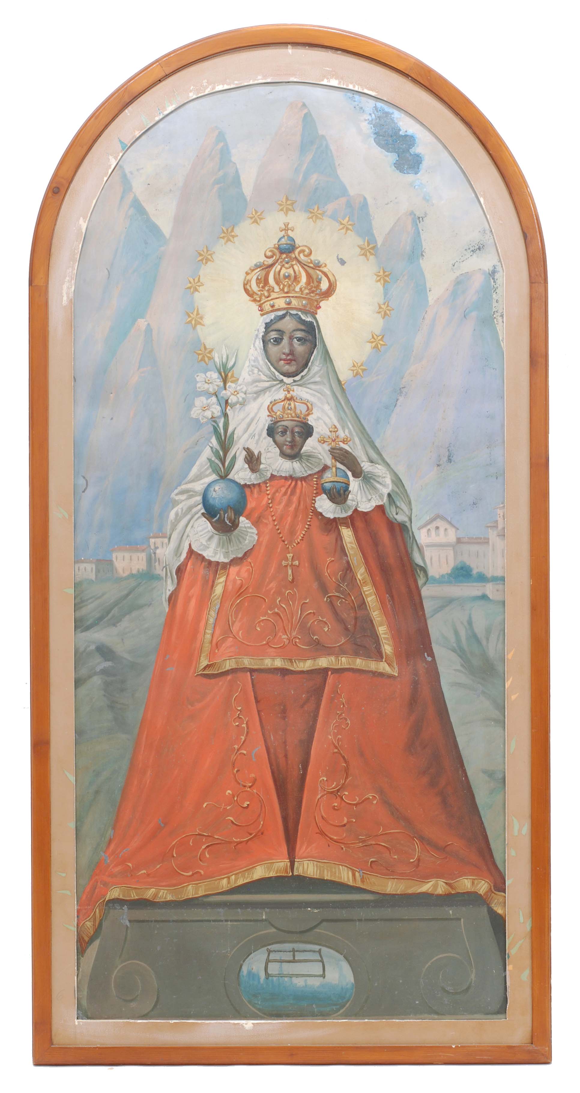 19TH CENTURY CATALAN SCHOOL "Virgin of Montserrat".