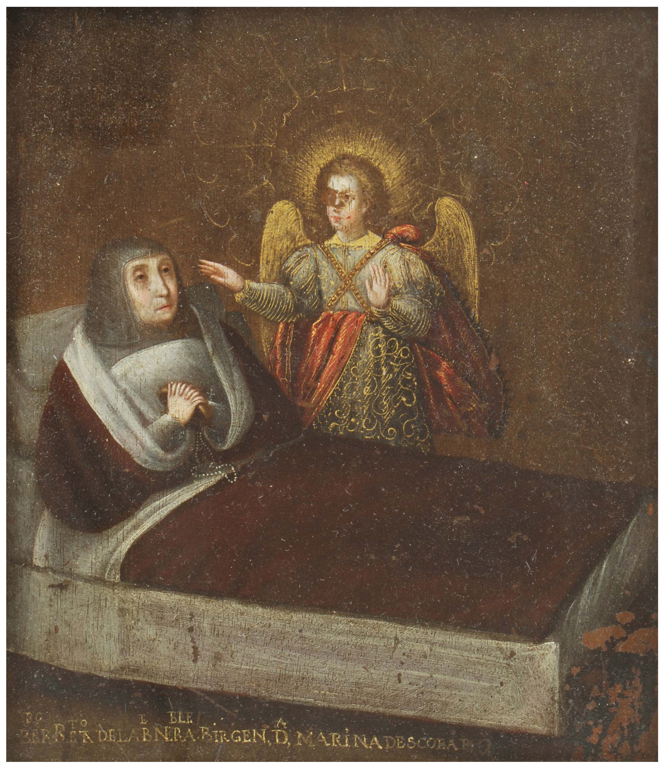 ESCUELA ESPAÑOLA DEL SIGLO XVII, "Retrato de la venerable M