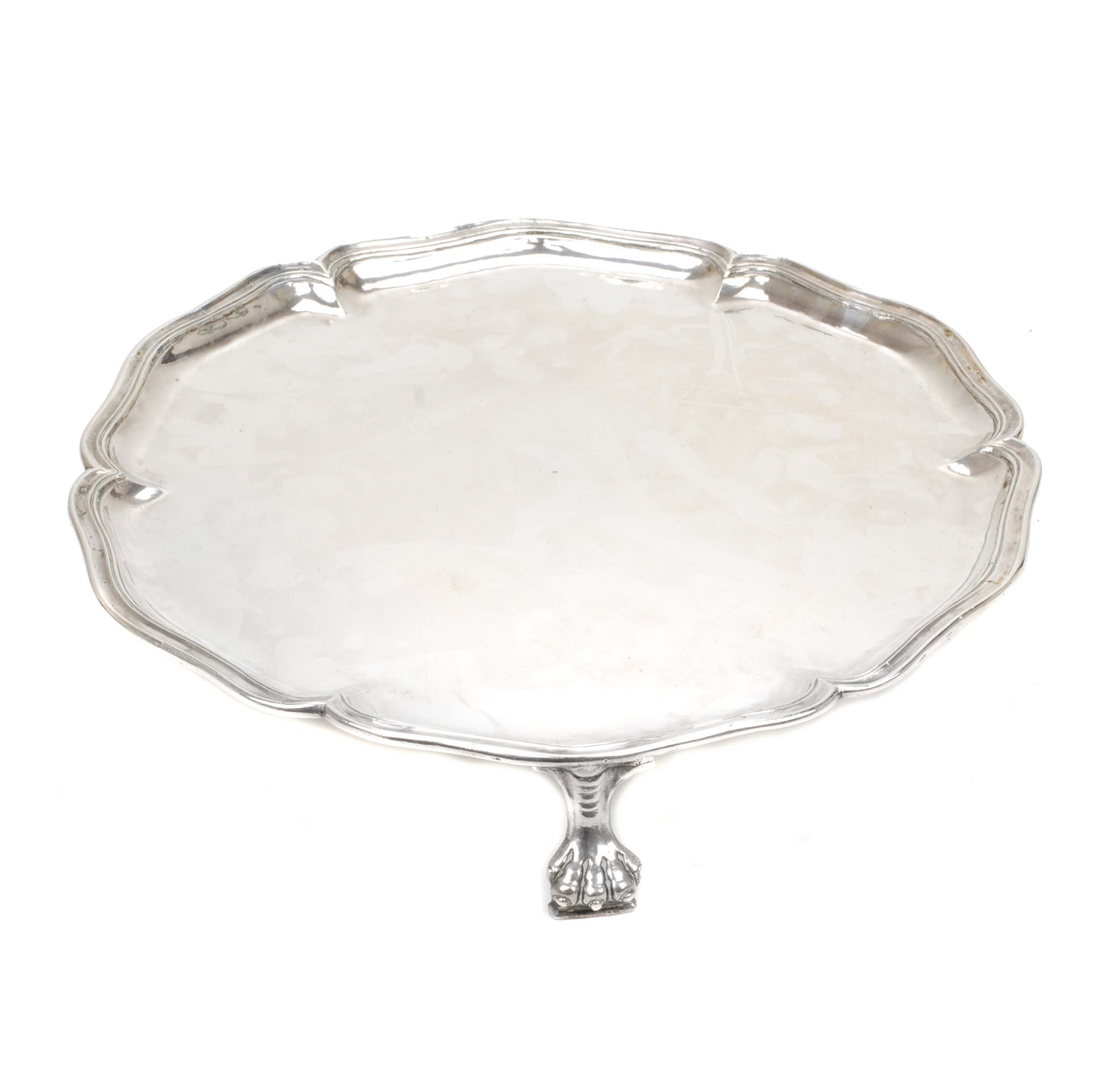 SILVER SALVER, BARCELONA, 19TH CENTURY.