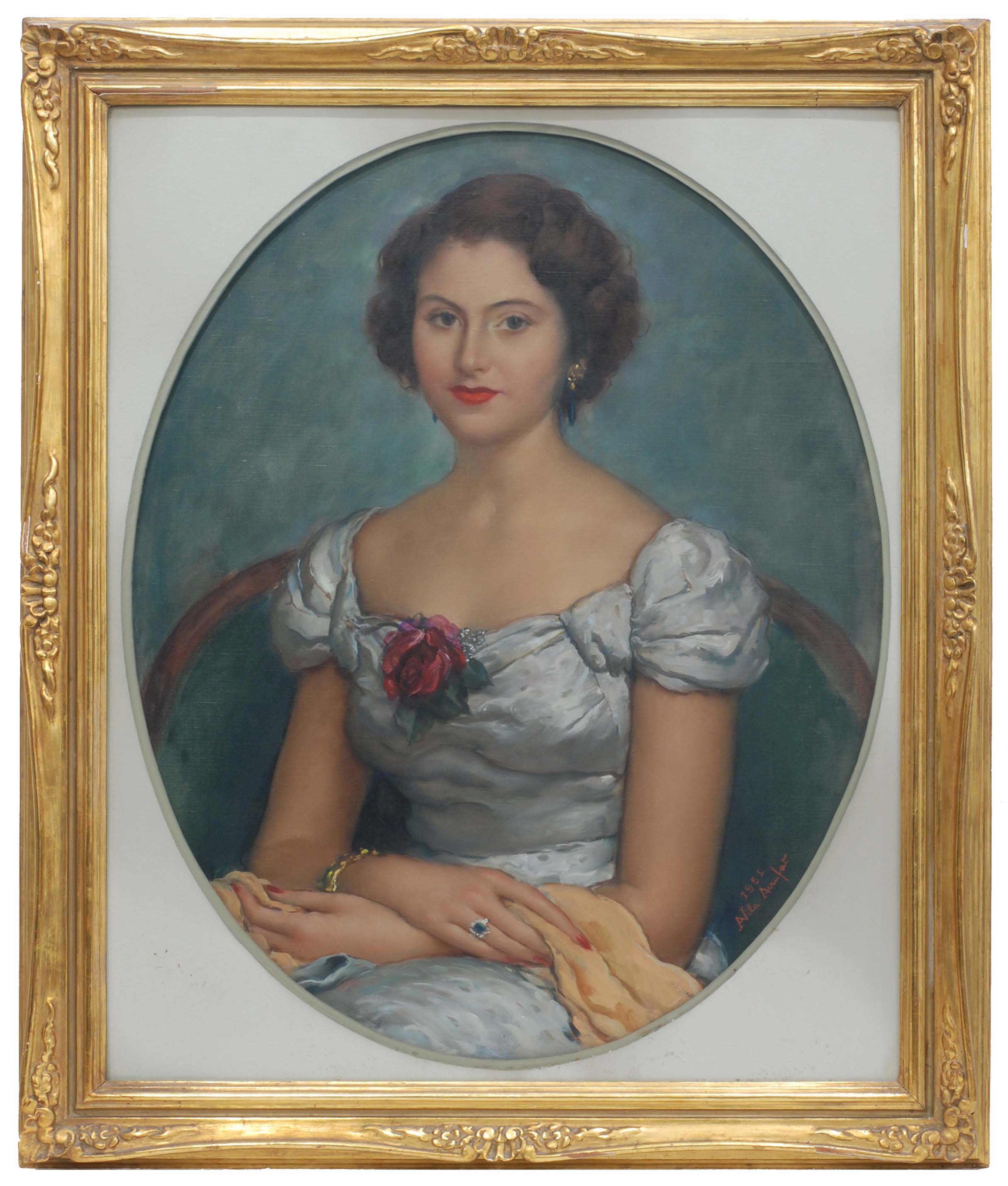 "SRA. DÑA. Mª TERESA CASULLLERAS DE CODINA". Diciembre 1950
