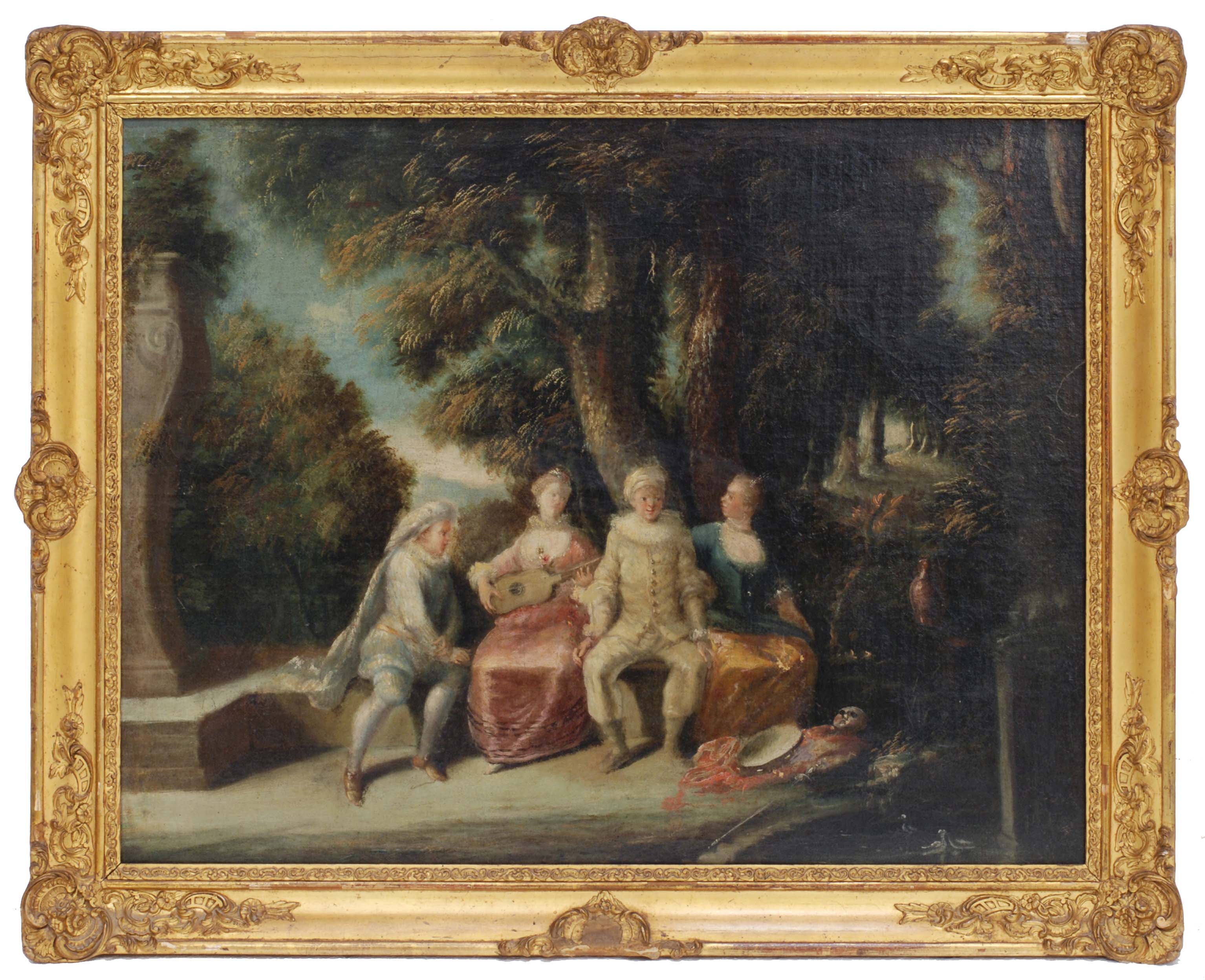 ATRIBUIDO A ANTOINE WATTEAU (1684 - 1721)., Sin título., Ól