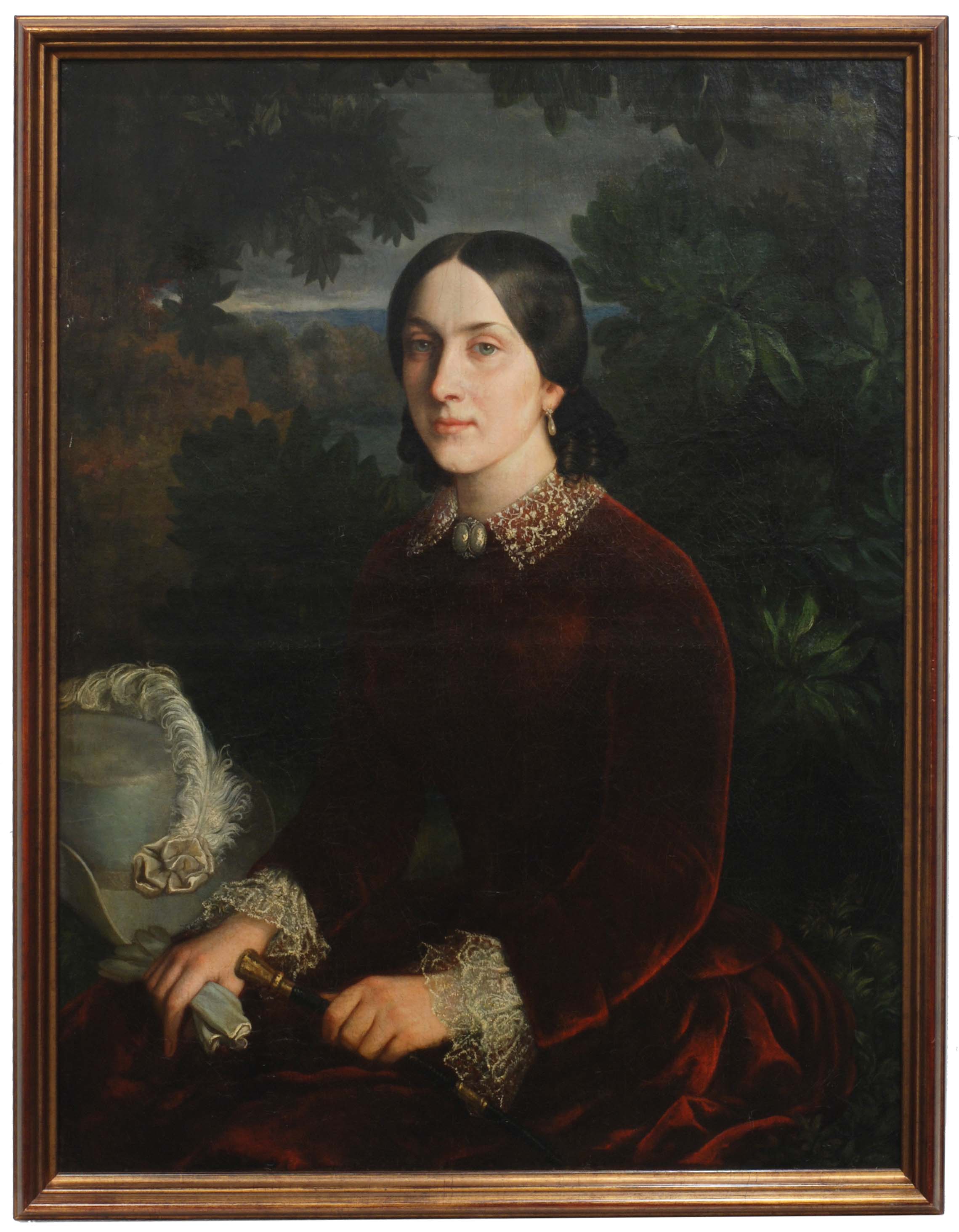 ENGLISH SCHOOL, C19th "PORTRAIT OF A LADY".