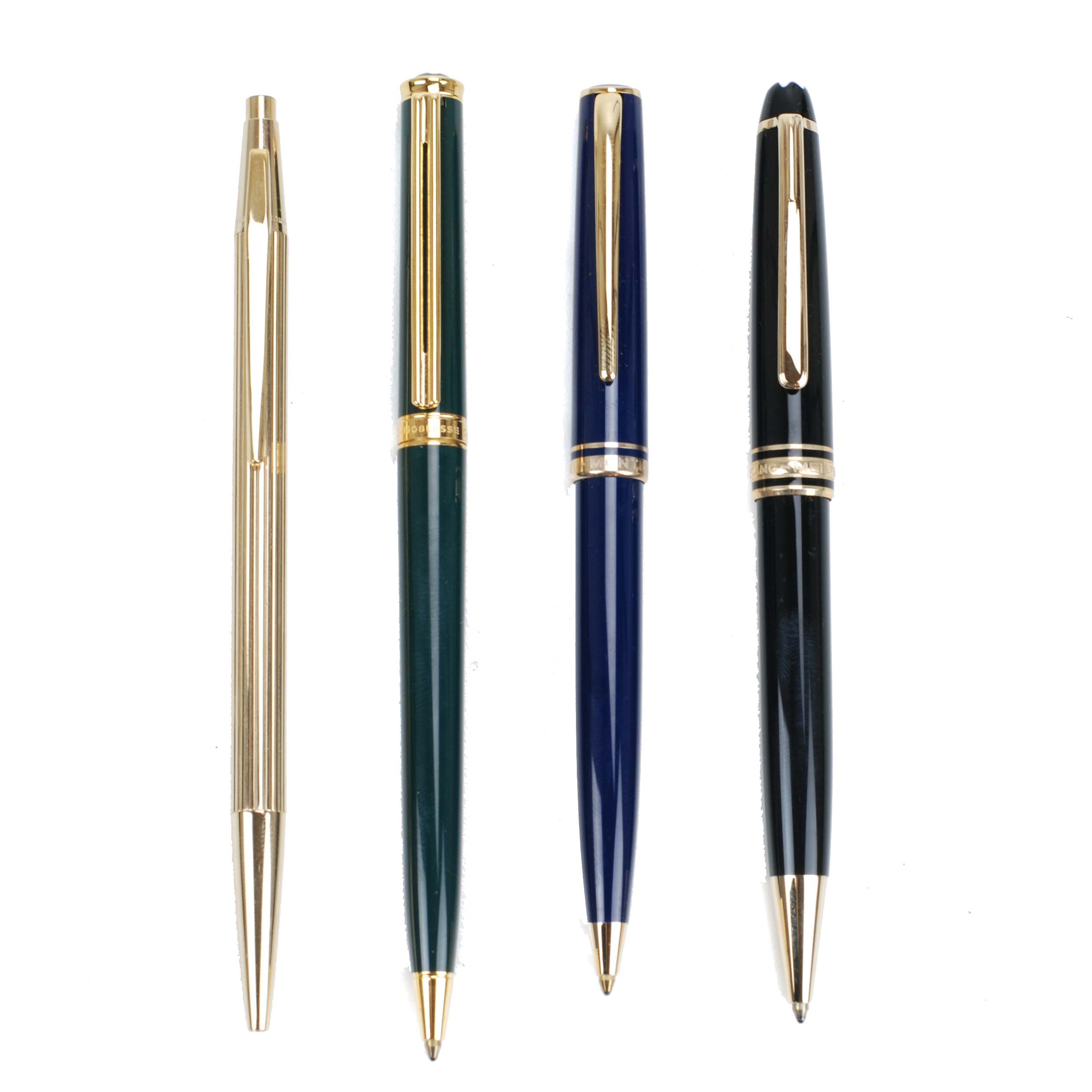 MONTBLANC. JUEGO DE CUATRO BOLÍGRAFOS.