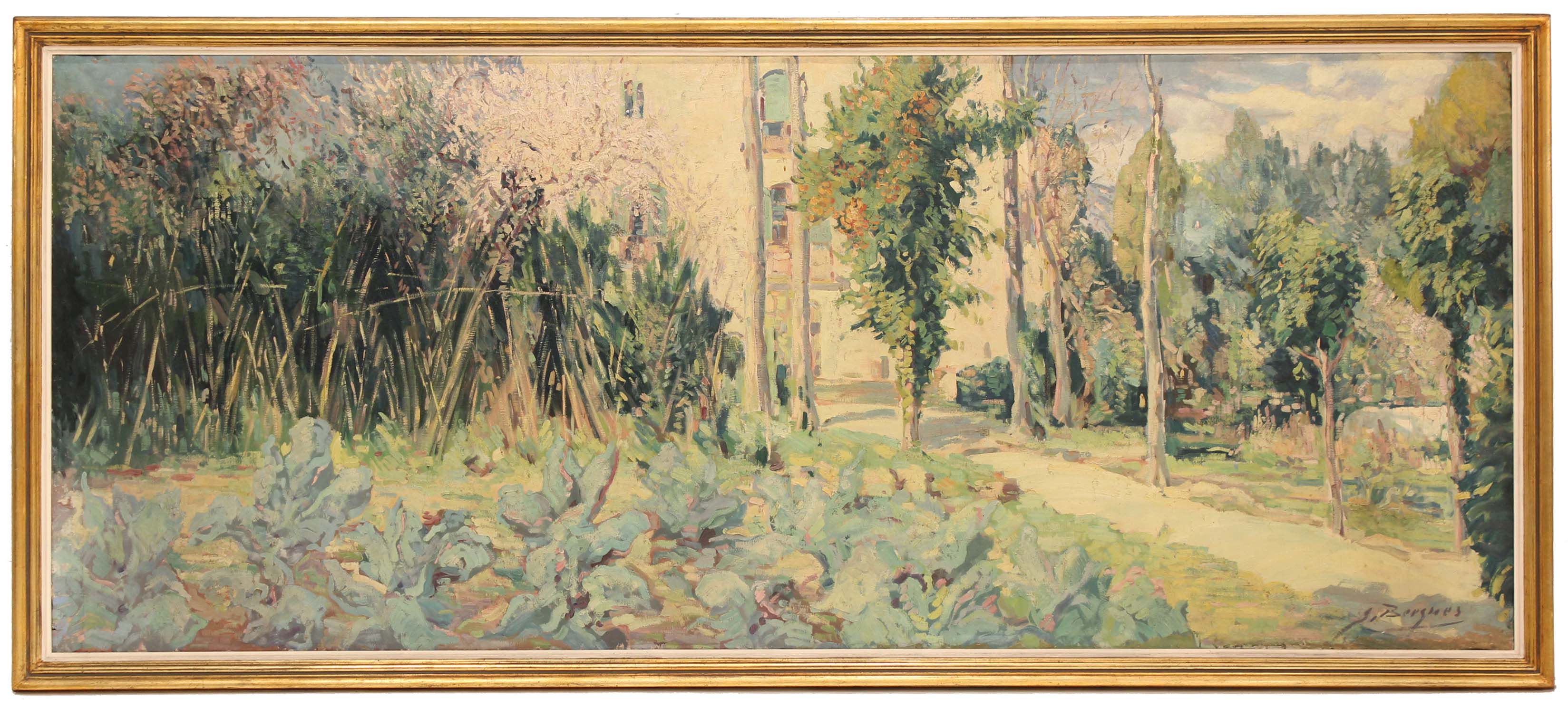 GUILLERMO BERGNES SOLER (1888-1975) "Jardín con huerto".