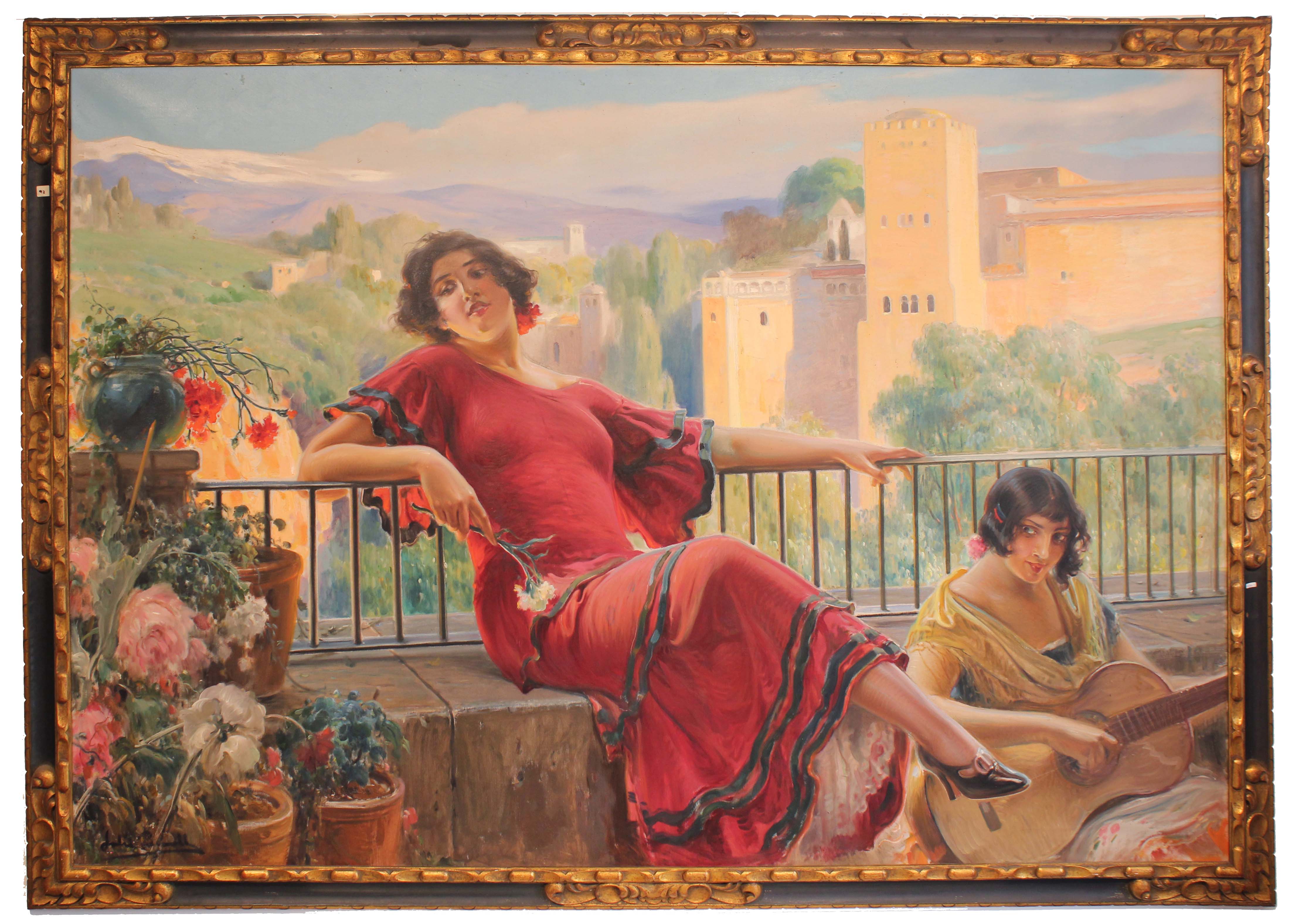 JULIO BORRELL (1877-1957). "Andaluzas de Granada".