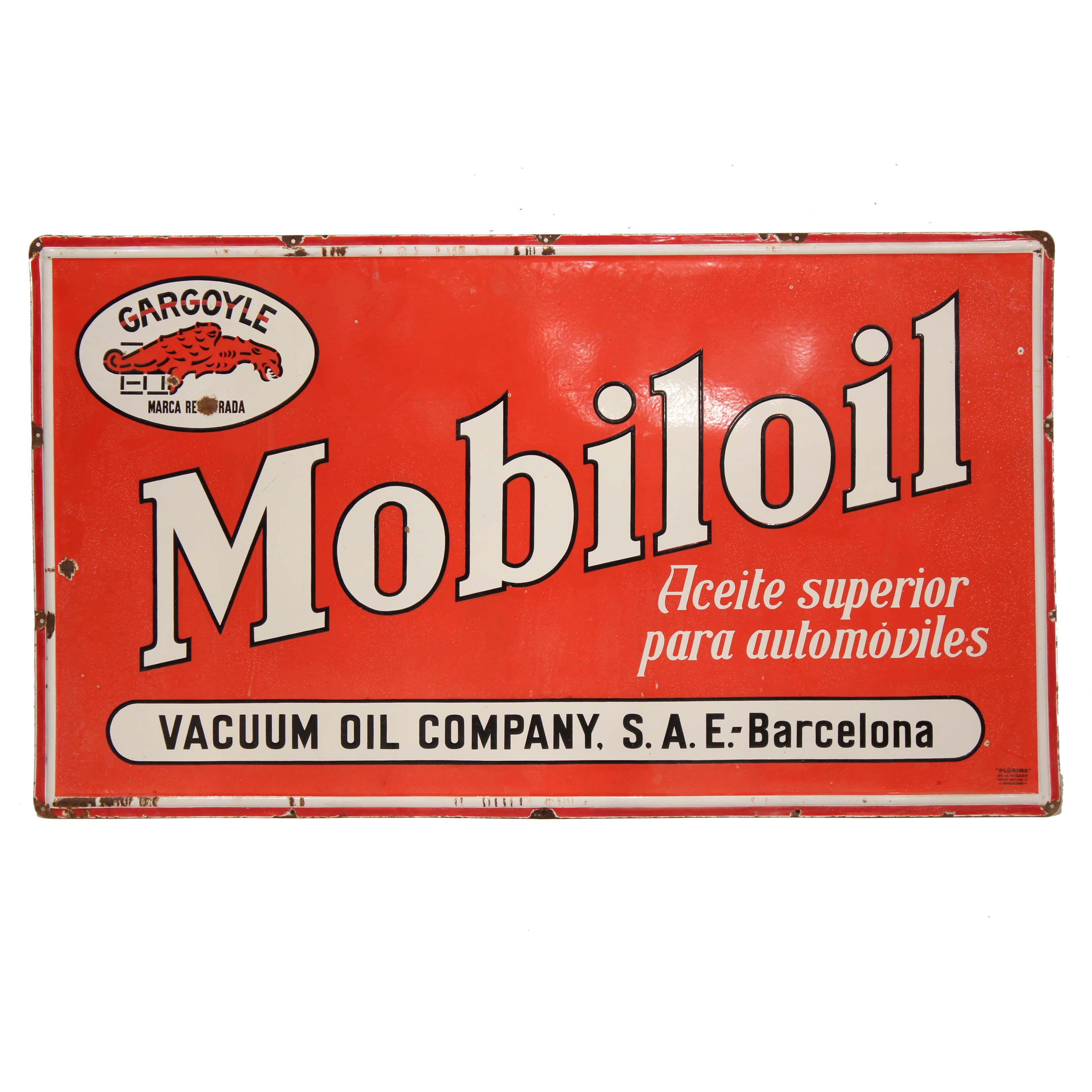 CARTEL PUBLICITARIO MOBILOIL.