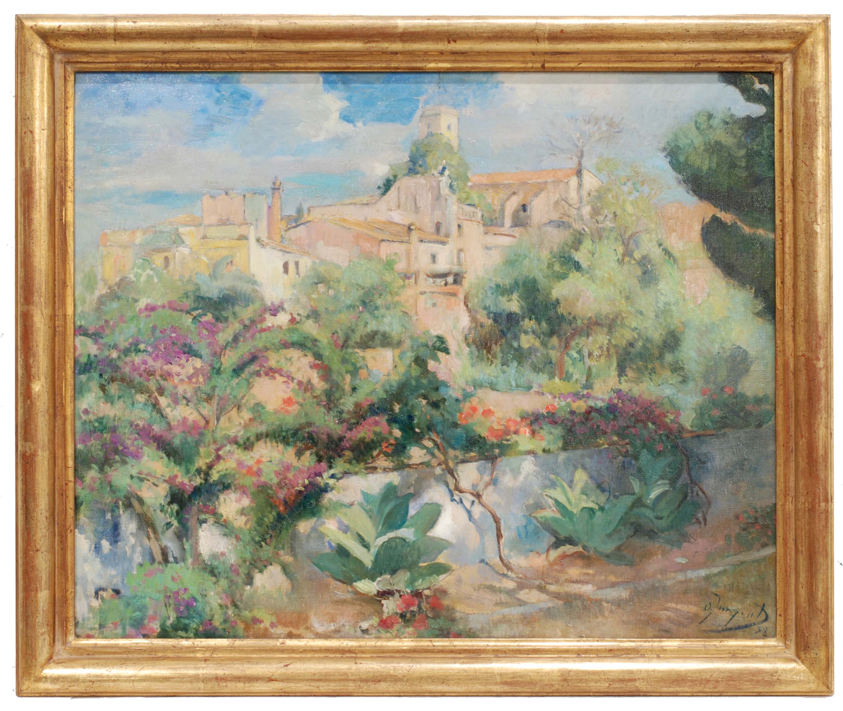 OLEGUER JUNYENT SANS (1876-1958). "ESPLUGUES", 1938.