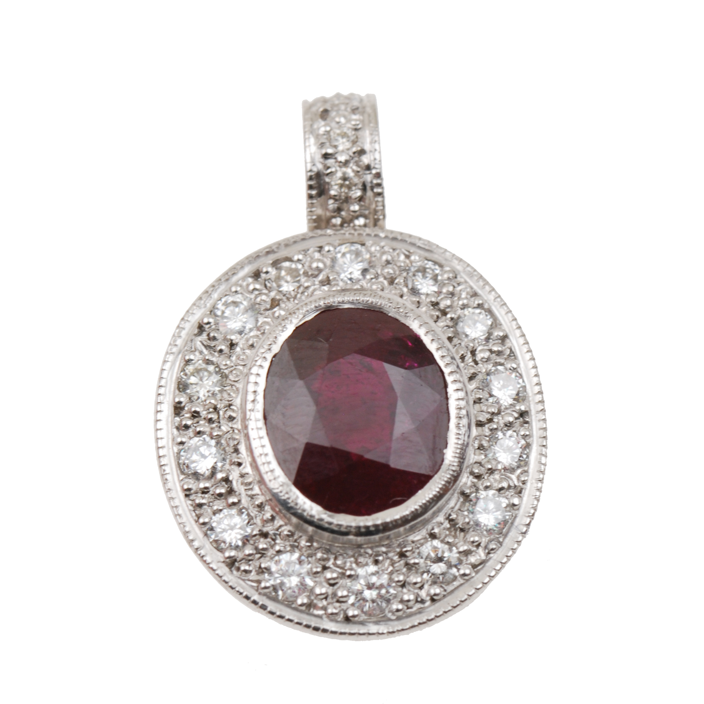 PENDANT WITH GARNET. 