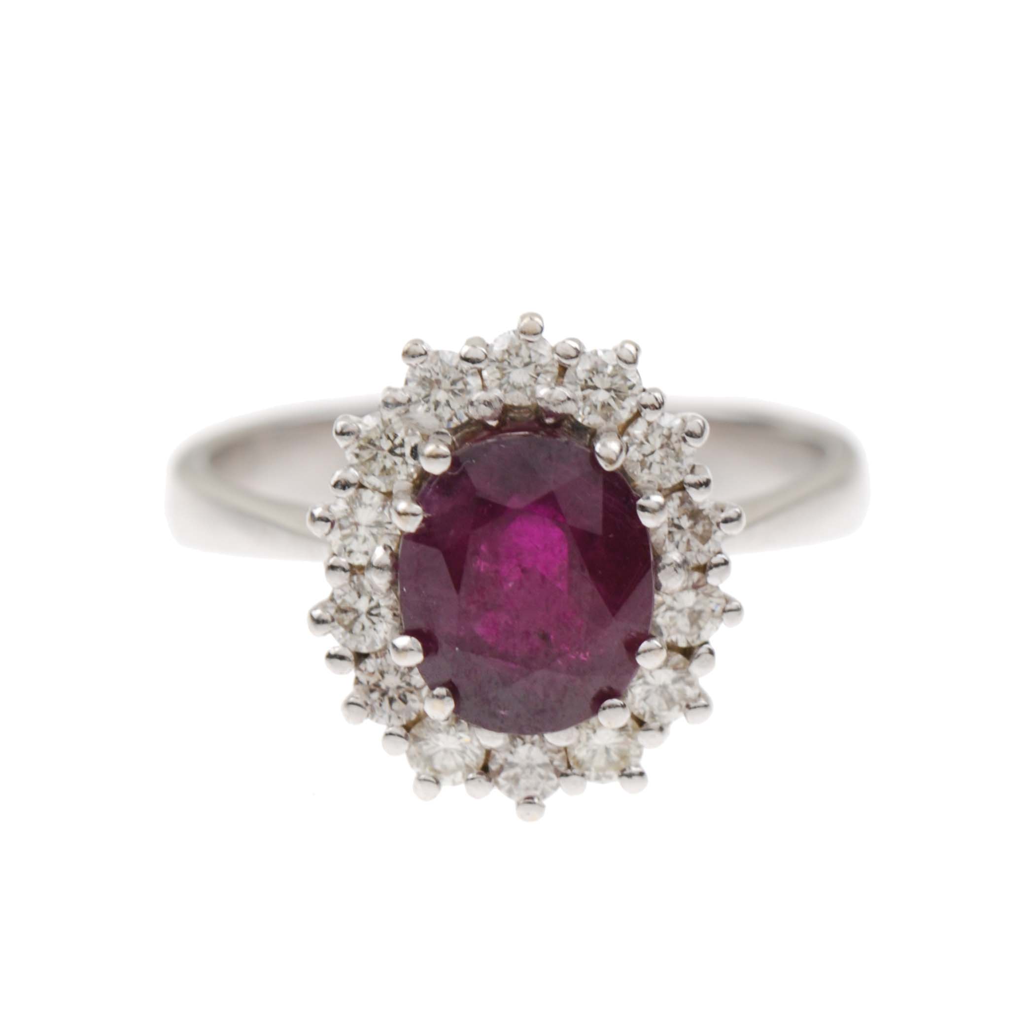 RUBY HALO RING.