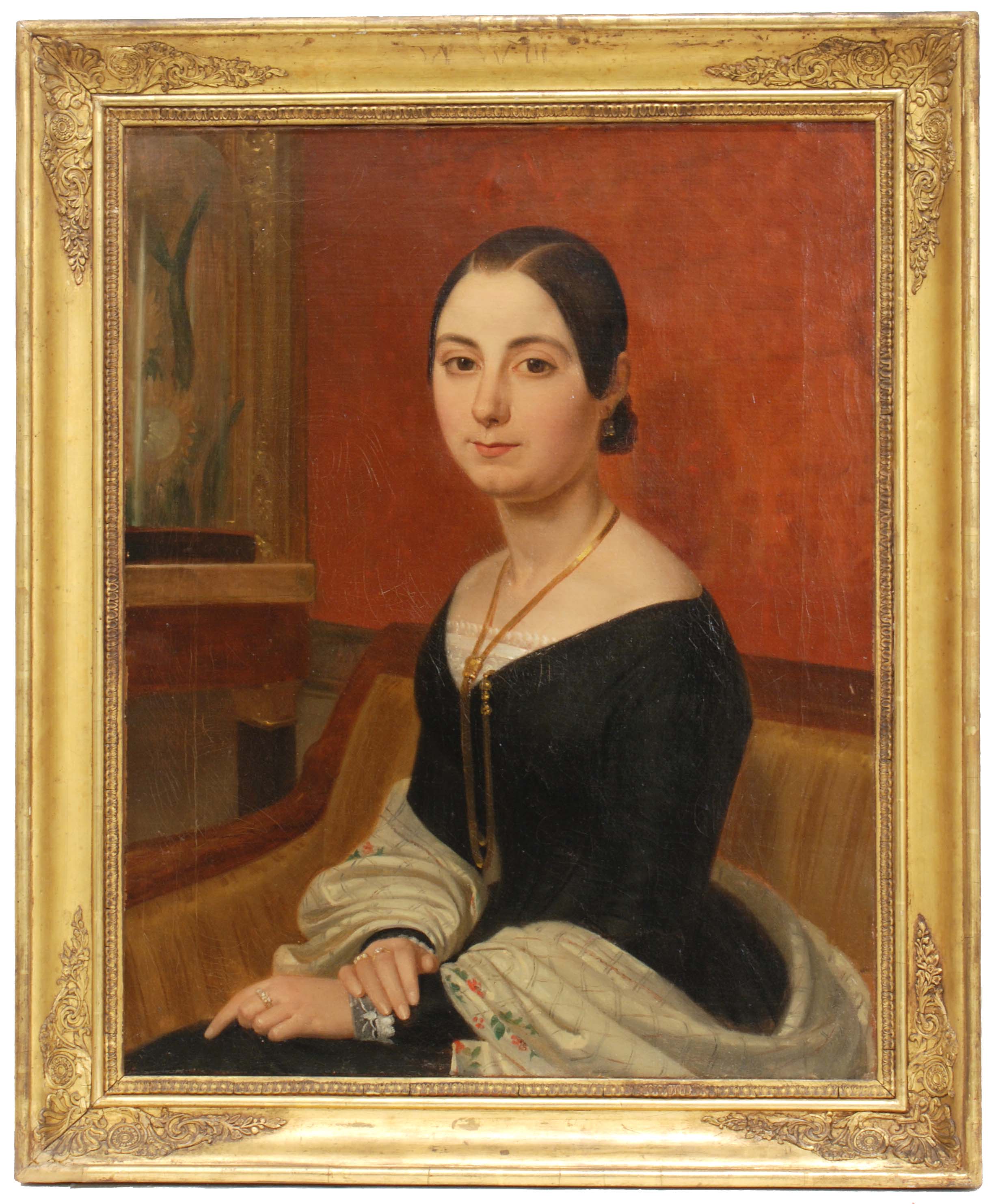 ESCUELA ESPAÑOLA DEL SIGLO XIX-XX "Retrato de joven".