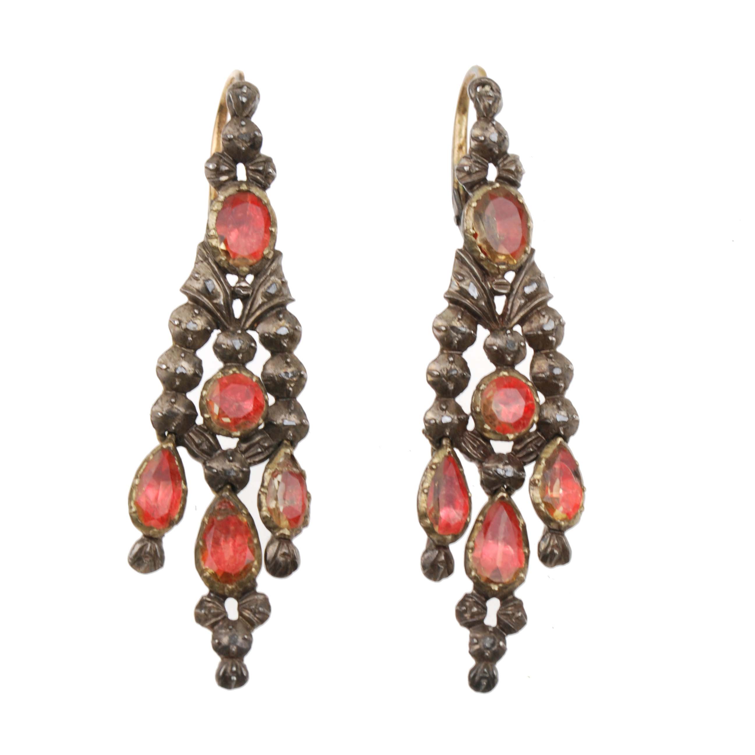 CATALAN EARRINGS, CIRCA 1833-1868