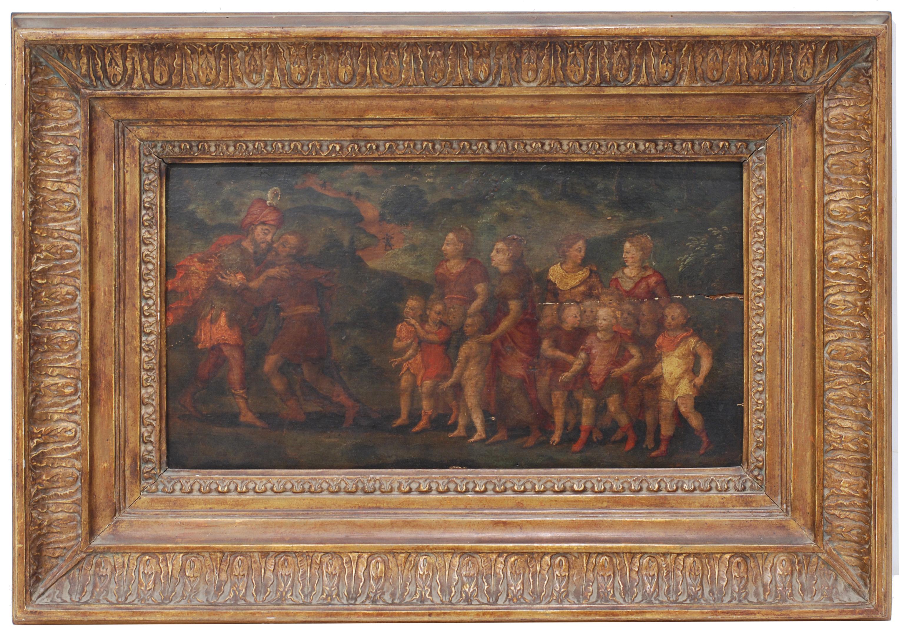ITALIAN SCHOOL C17th-EARLY C18th "JACOB AND ESAU REUNITE"
