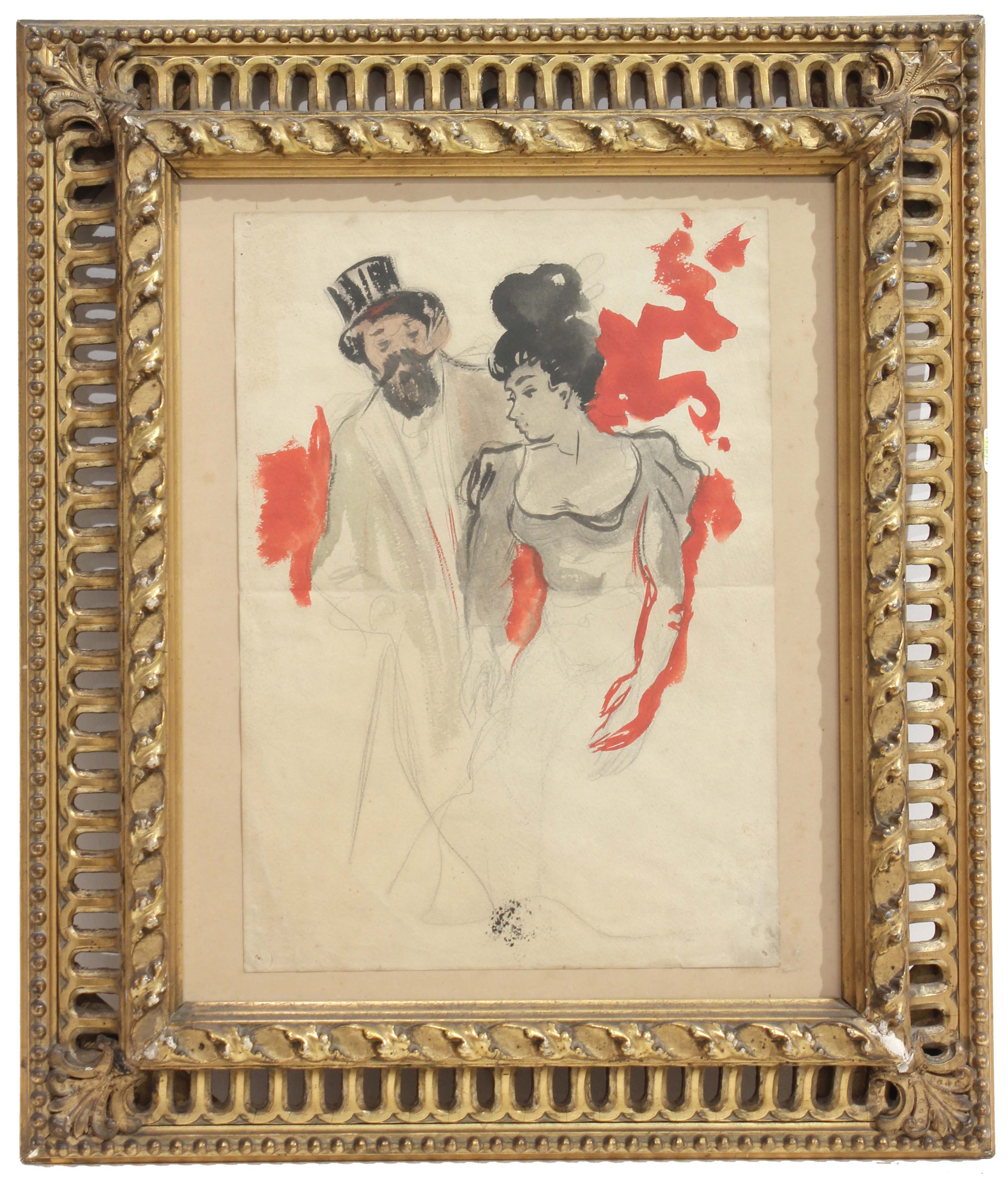 CATALAN SCHOOL, EARLY C19th "COURTING COUPLE".