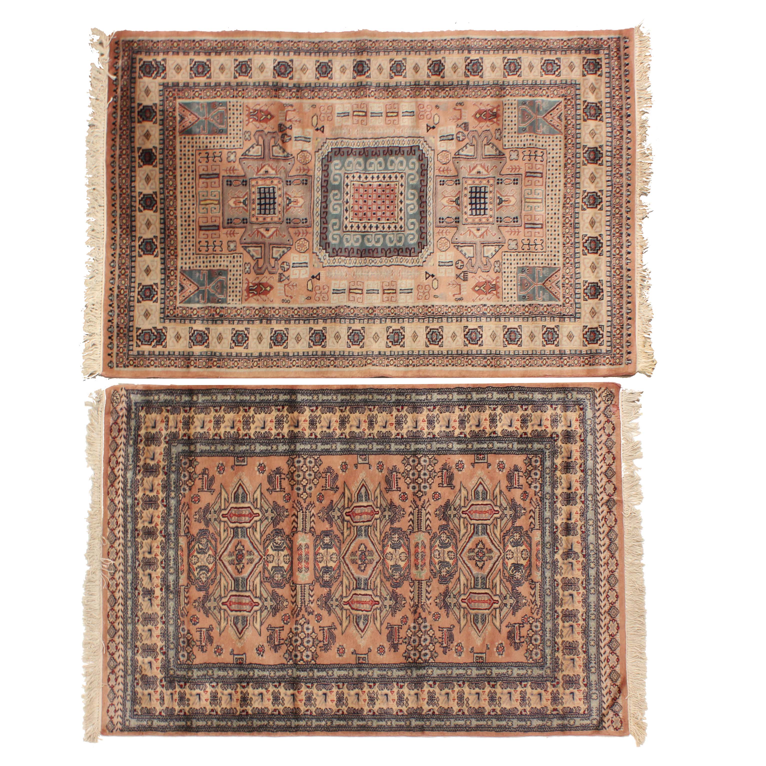 TWO PAKISTANI CARPETS, C20th. 