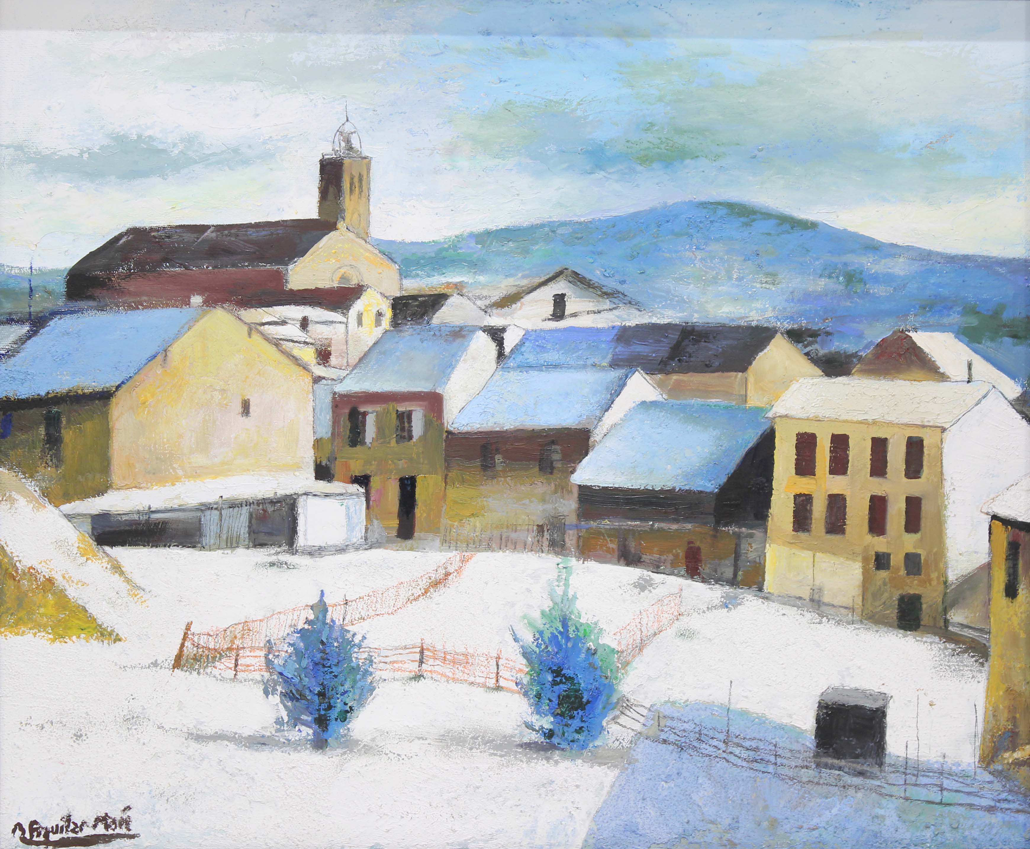 RAMÓN AGUILAR MORE (1924-2015). "SNOWSCAPE".