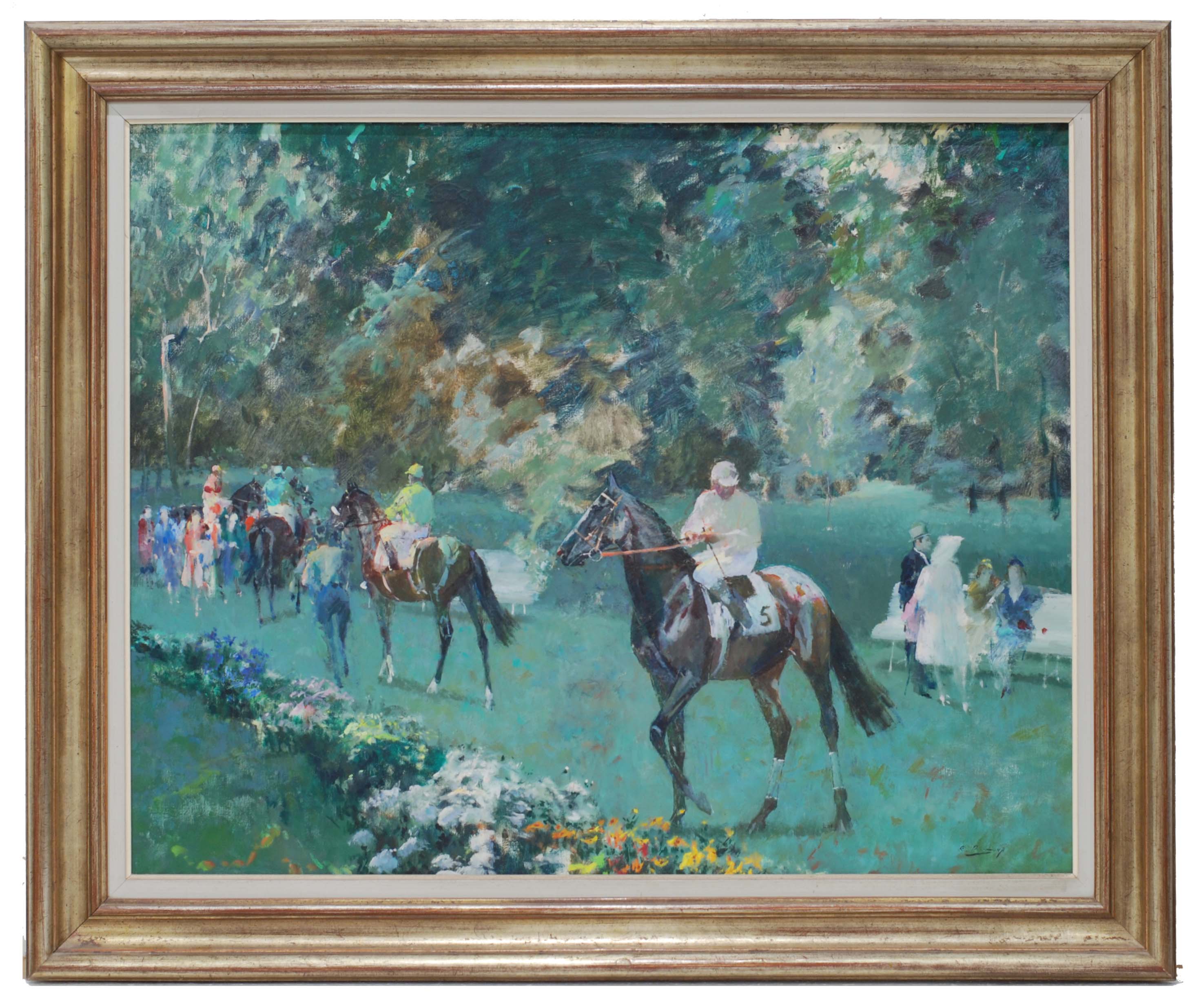 RICARD ARENYS GALDON (1914-1977). "AT THE RACECOURSE", CIRC