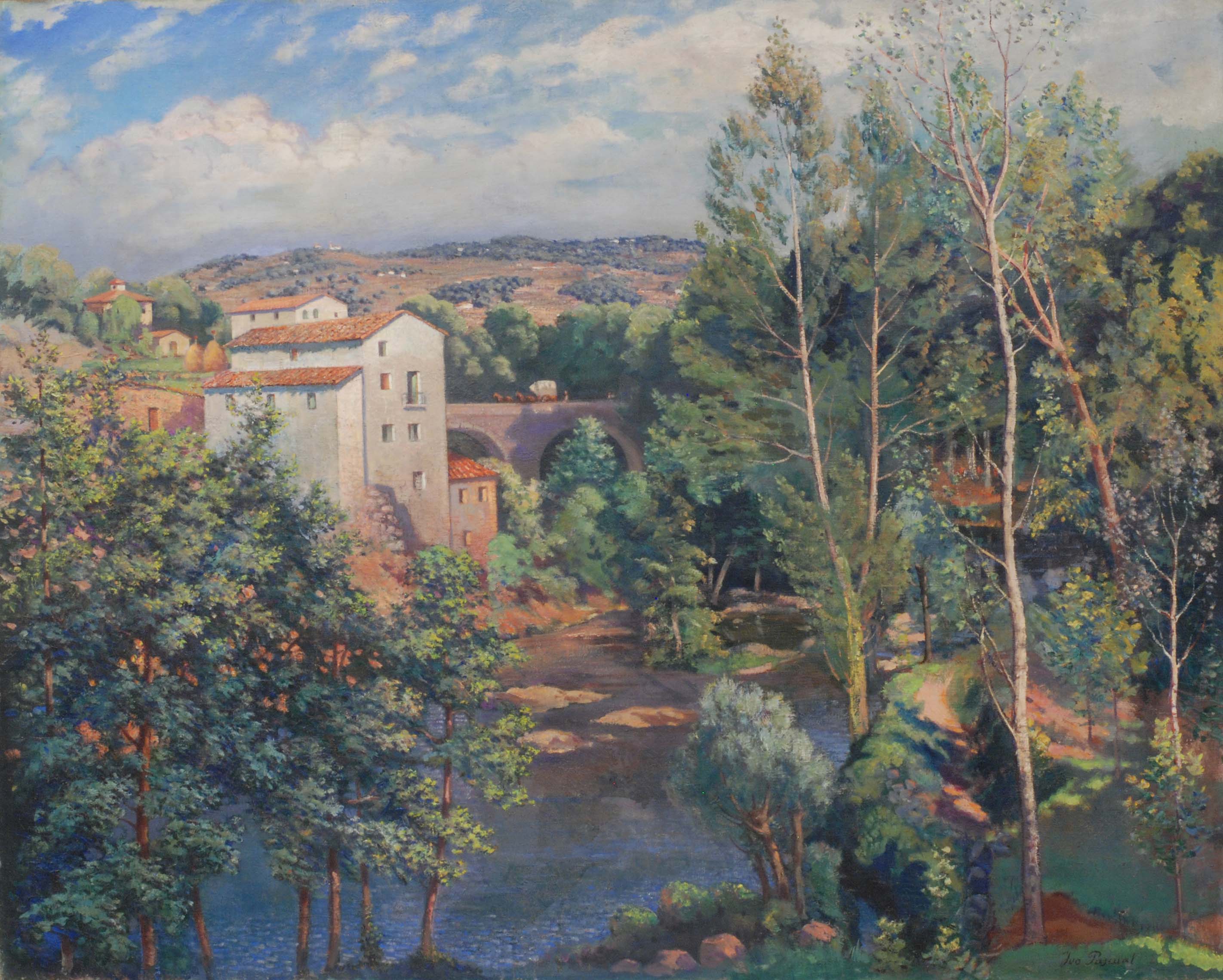 IVO PASCUAL RODES (1883-1949). "MILL AT SAINT ROCH", OLOT.