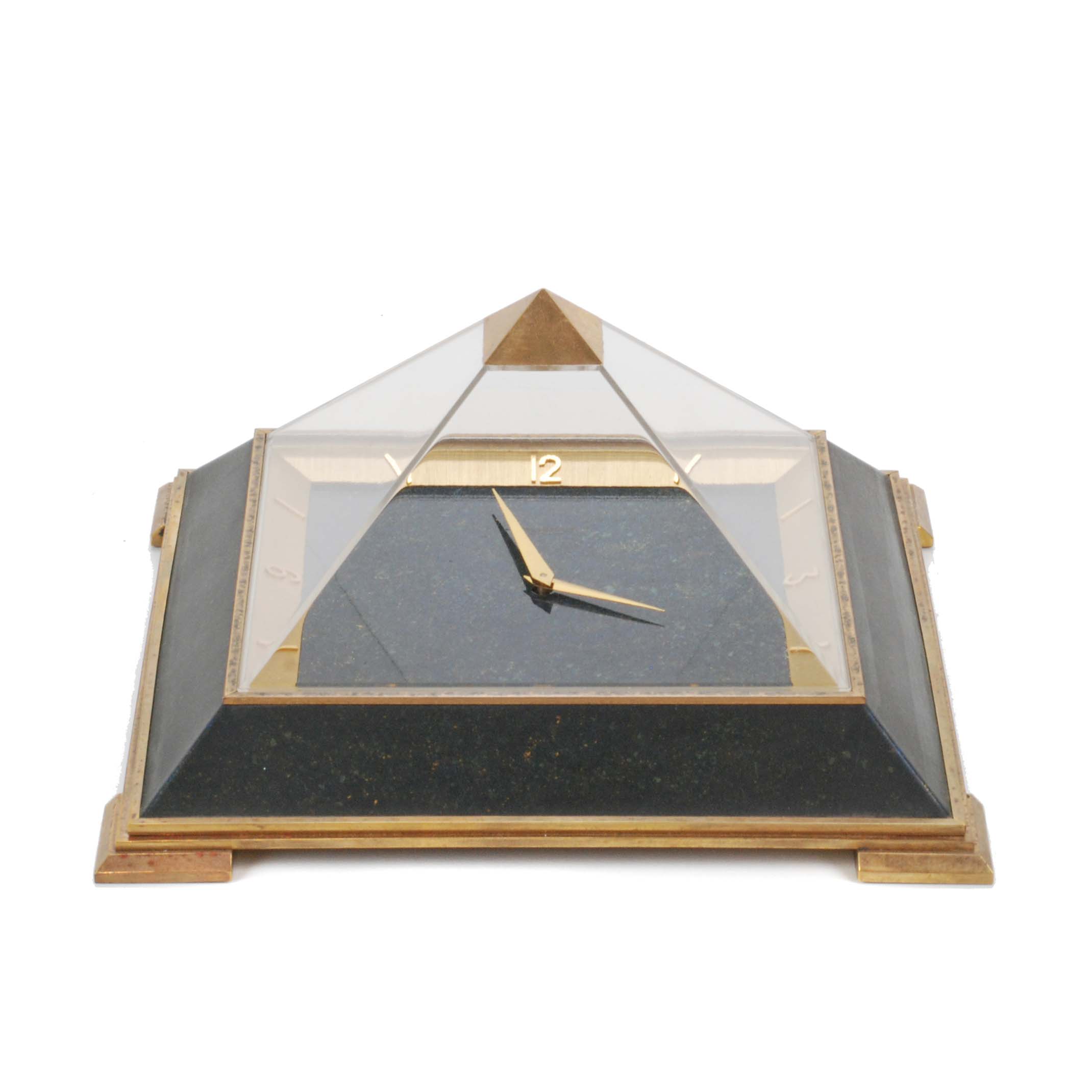 JAEGER LE COULTRE.  TABLE TOP CLOCK, CIRCA 1970