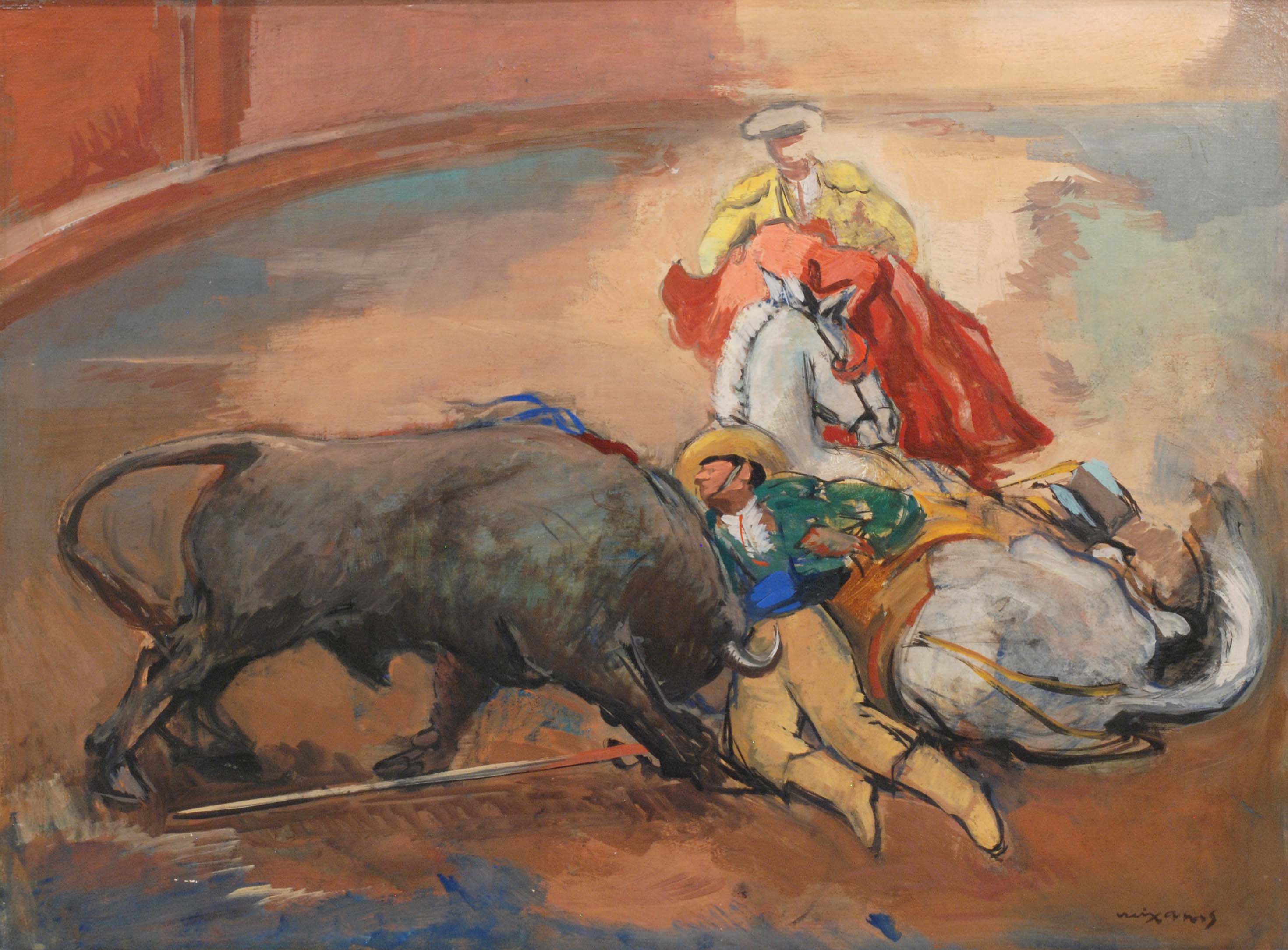 PERE CREIXAMS PICO (1893-1965). "THE GORING OF THE PICADOR"