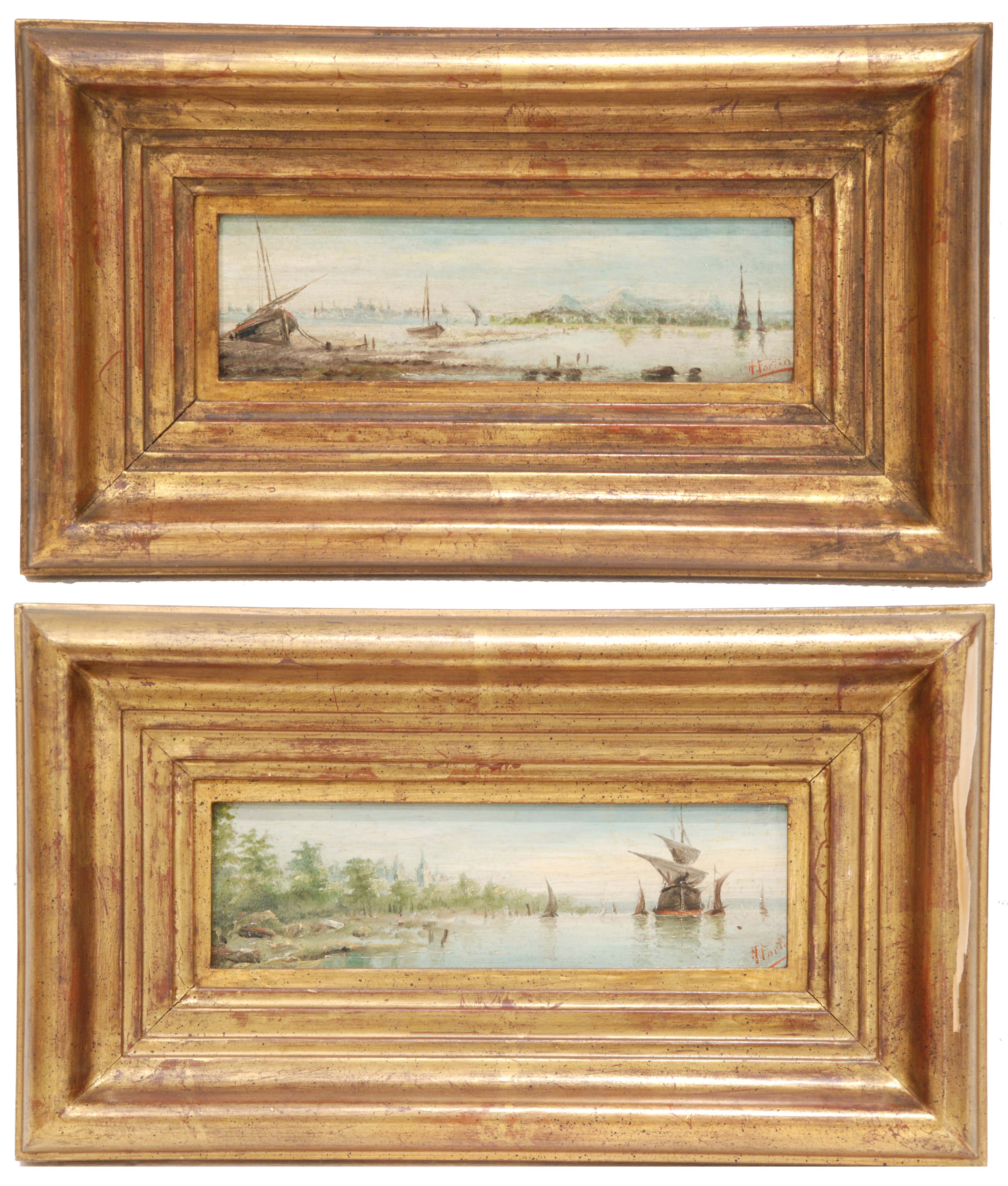 AUGUSTÍN FÉLIX FORTIN (1763-1832) "PAIR OF NAVAL SEASCAPES"