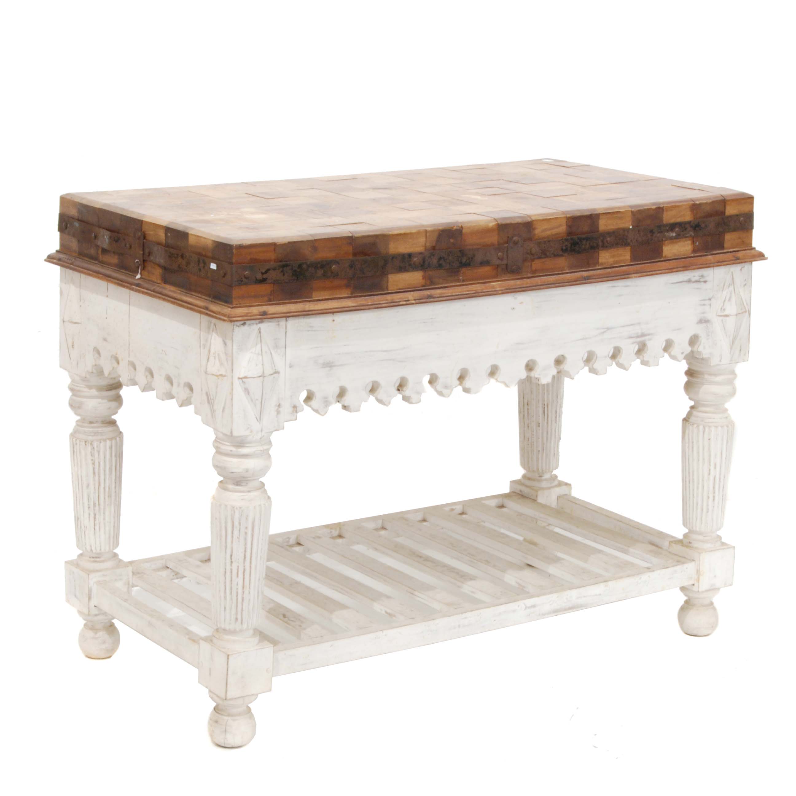 RUSTIC KITCHEN TABLE, MID C20th.
