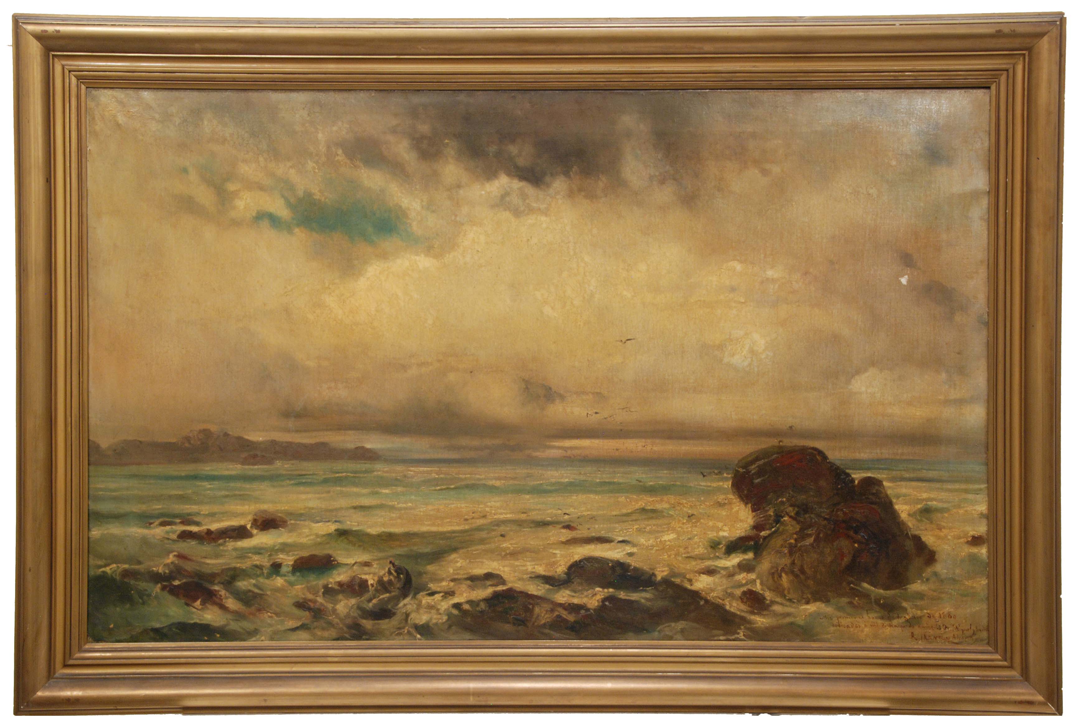 RAMÓN MARTÍ ALSINA (1826-1894). "SEASCAPE" 1880.