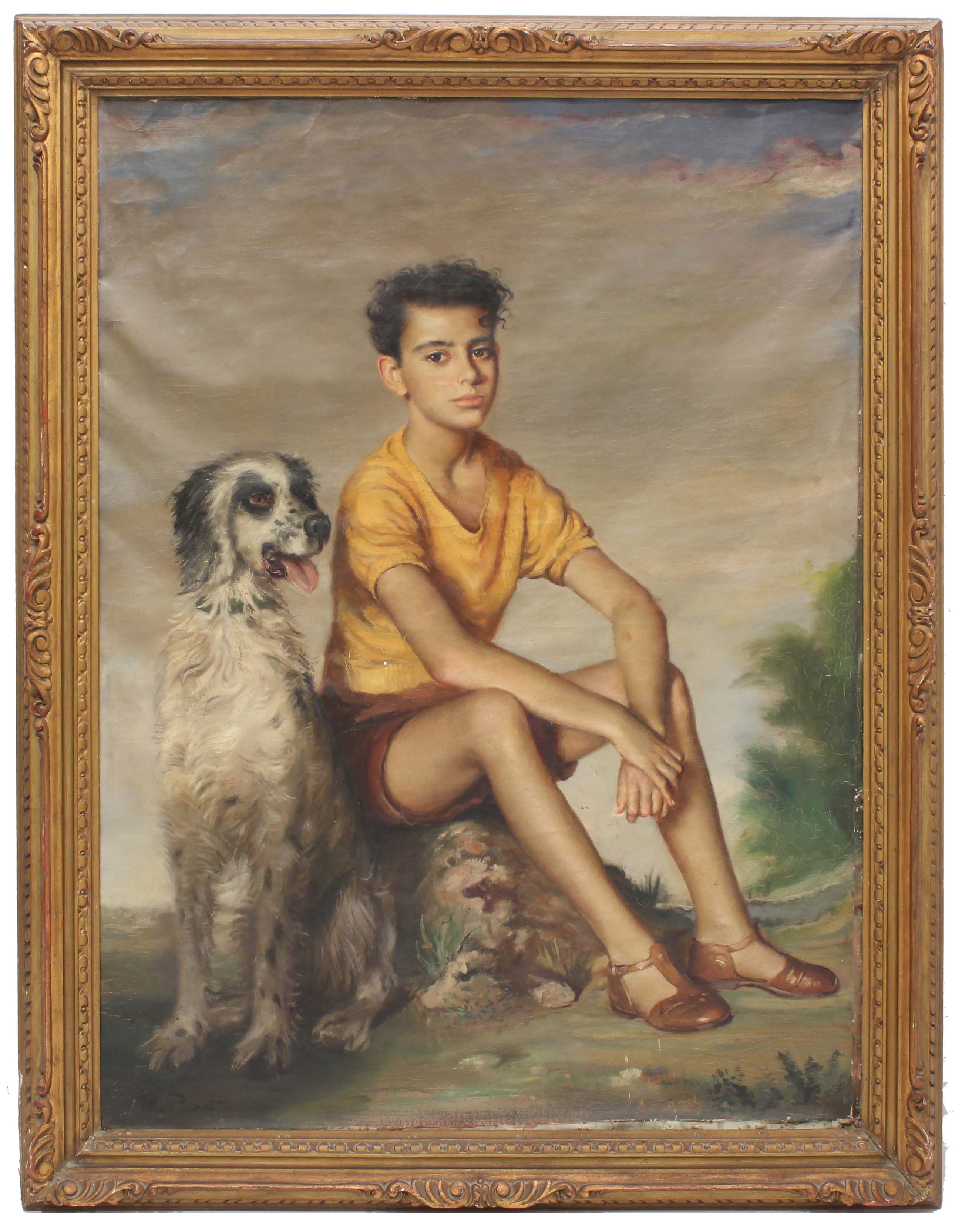 RAMÓN PICHOT SOLER (1924-1996). "PORTRAIT OF A YOUTH WITH D