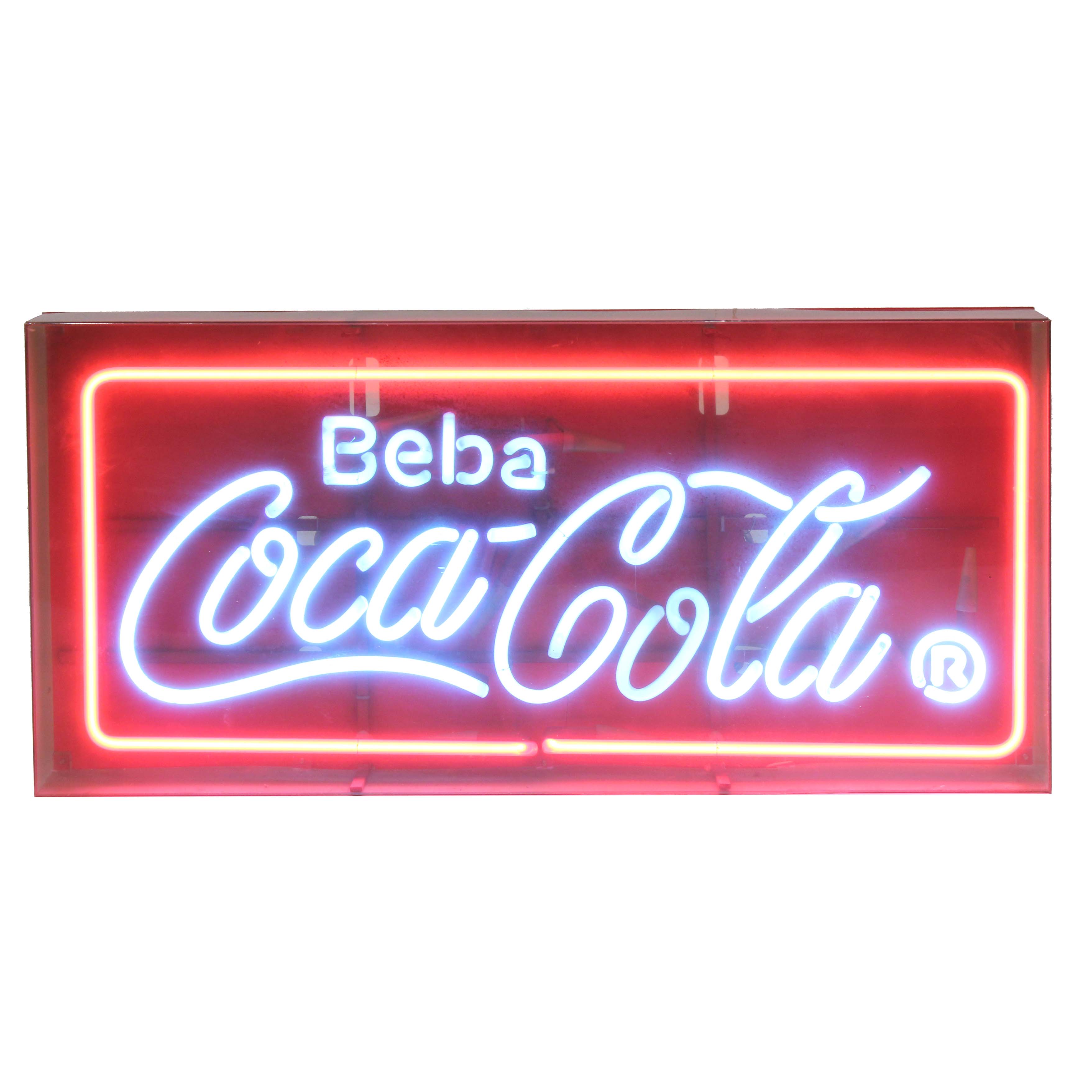 NEON SIGN "DRINK COCA COLA" CIRCA 1960.