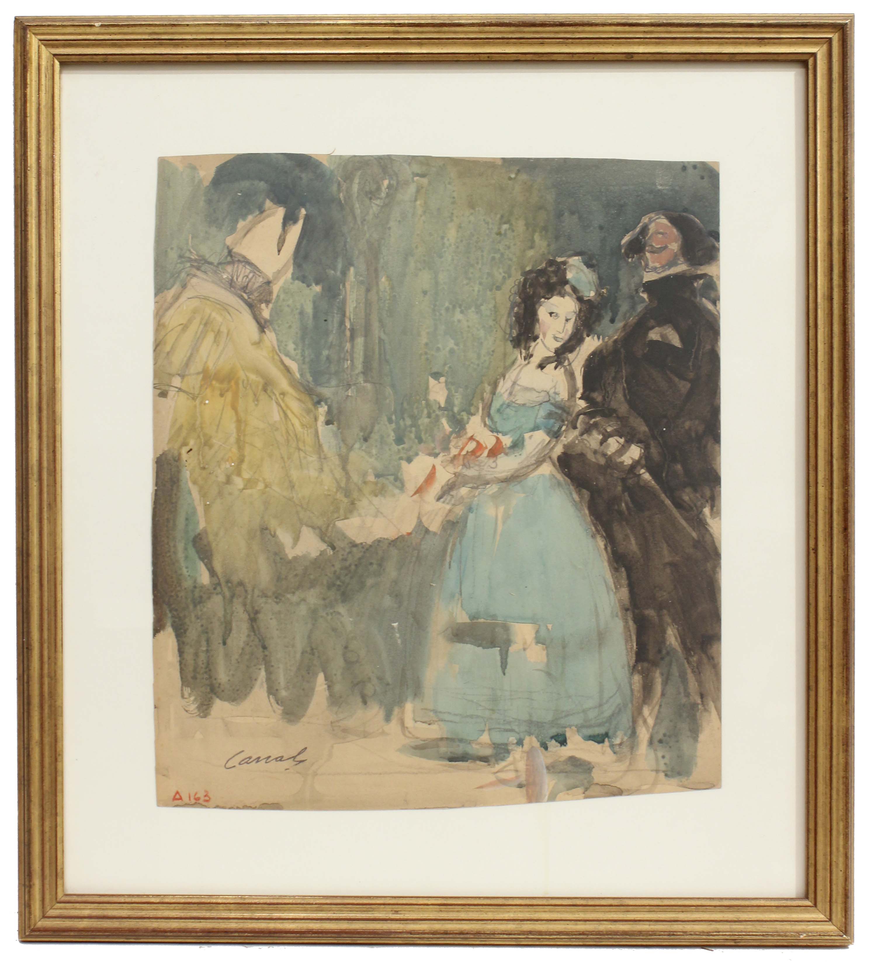 RICARD CANALS Y LLAMBI (1876-1931) "PAINTER AND HIS MODELS"