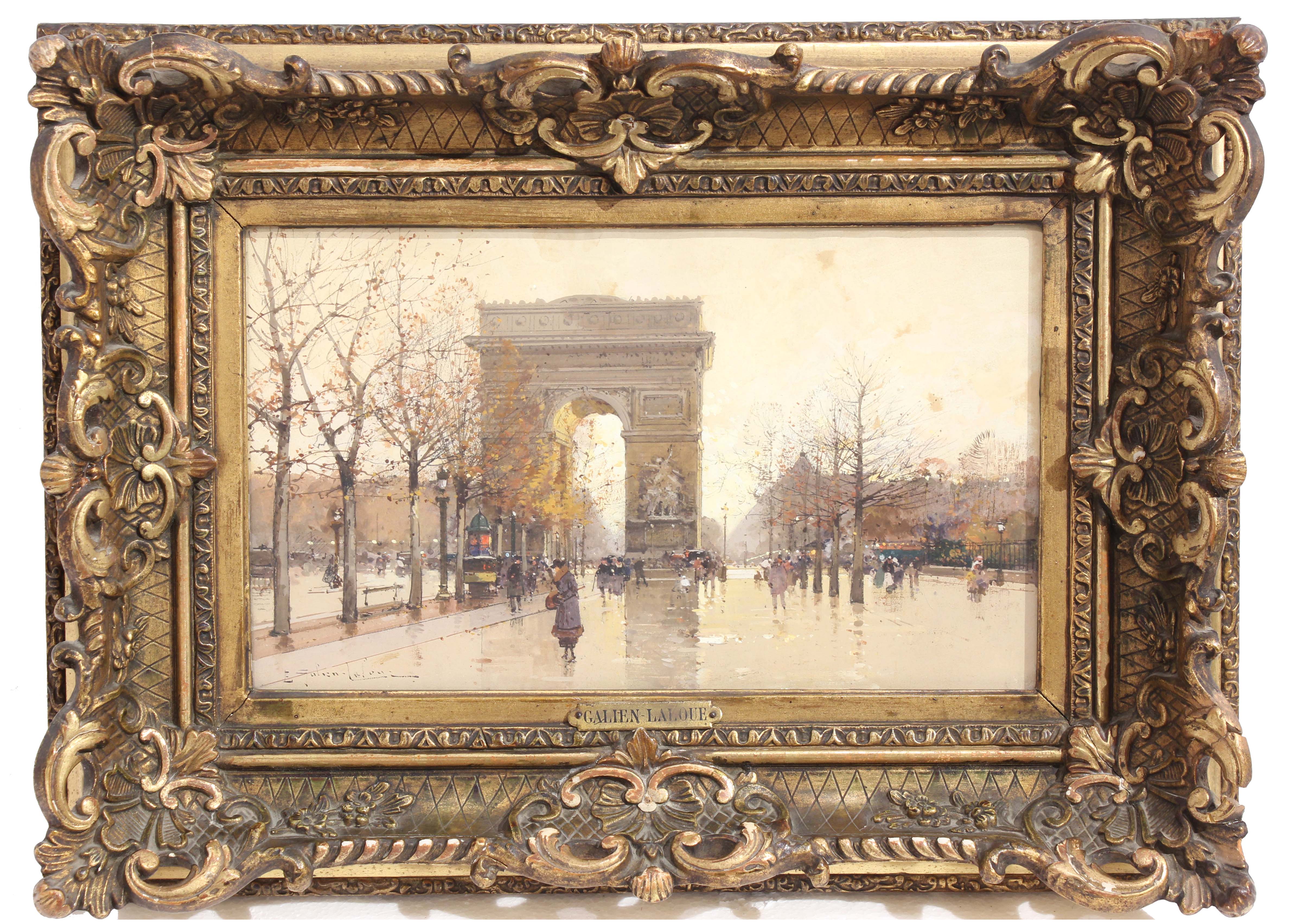 EUGÈNE GALIEN-LALOUE (1854-1941). "ARC DE TRIOMPHE, PARIS".