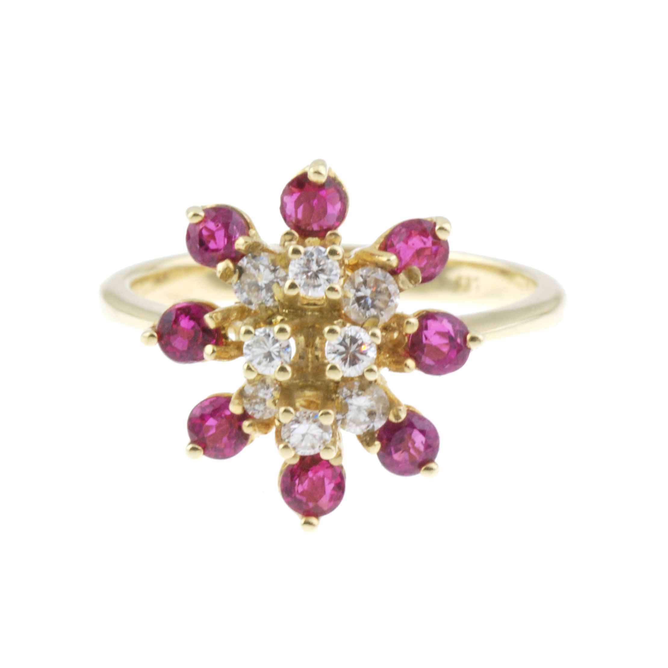 DIAMOND AND RUBY RING.