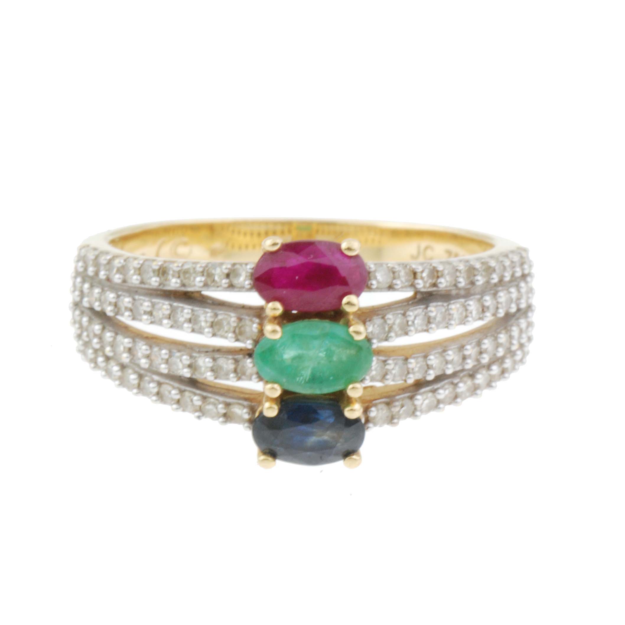 DIAMOND AND PRECIOUS STONE RING