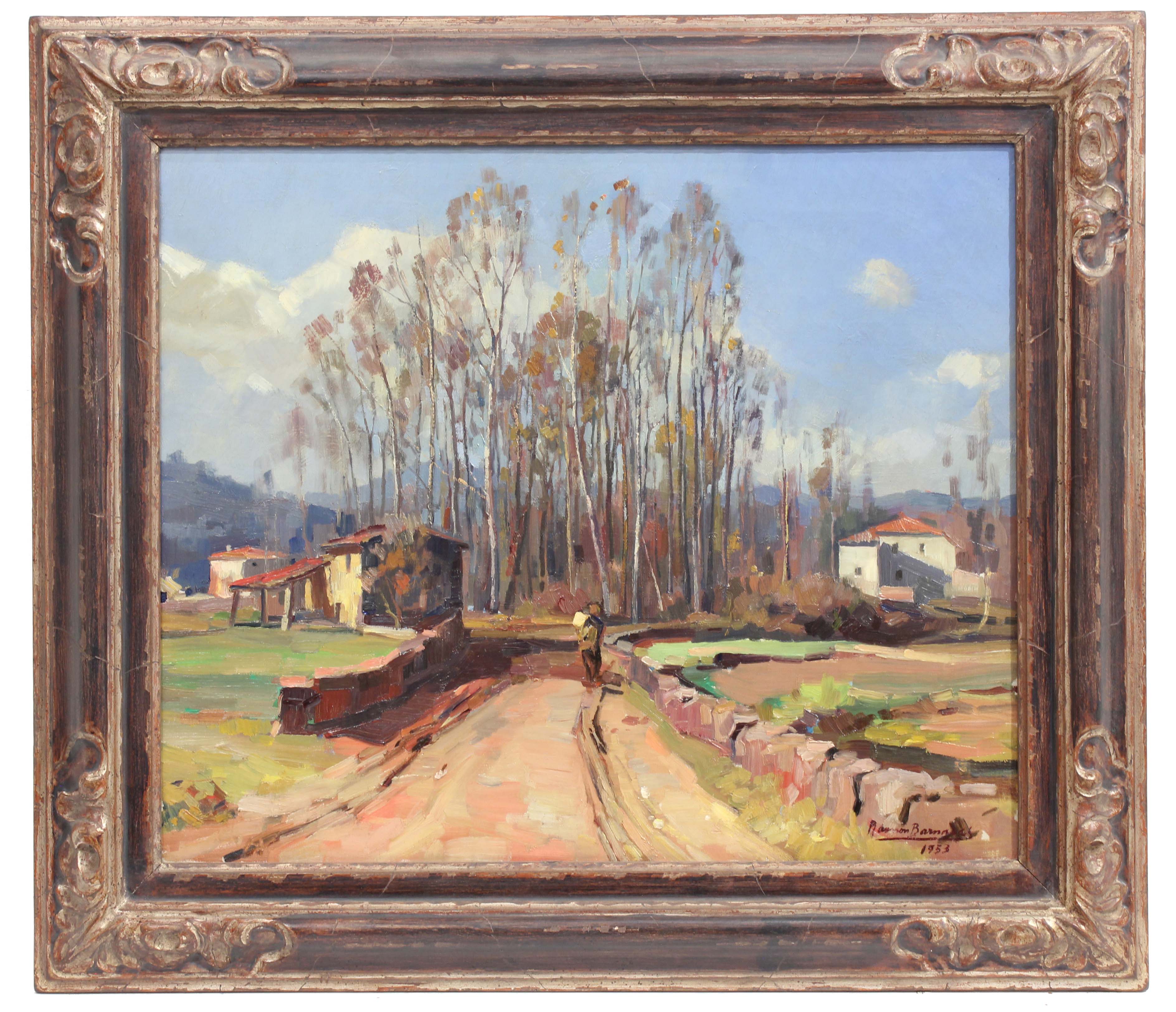 RAMON BARNADAS (1909/15-1981). "THE ROAD", OLOT, 1953.