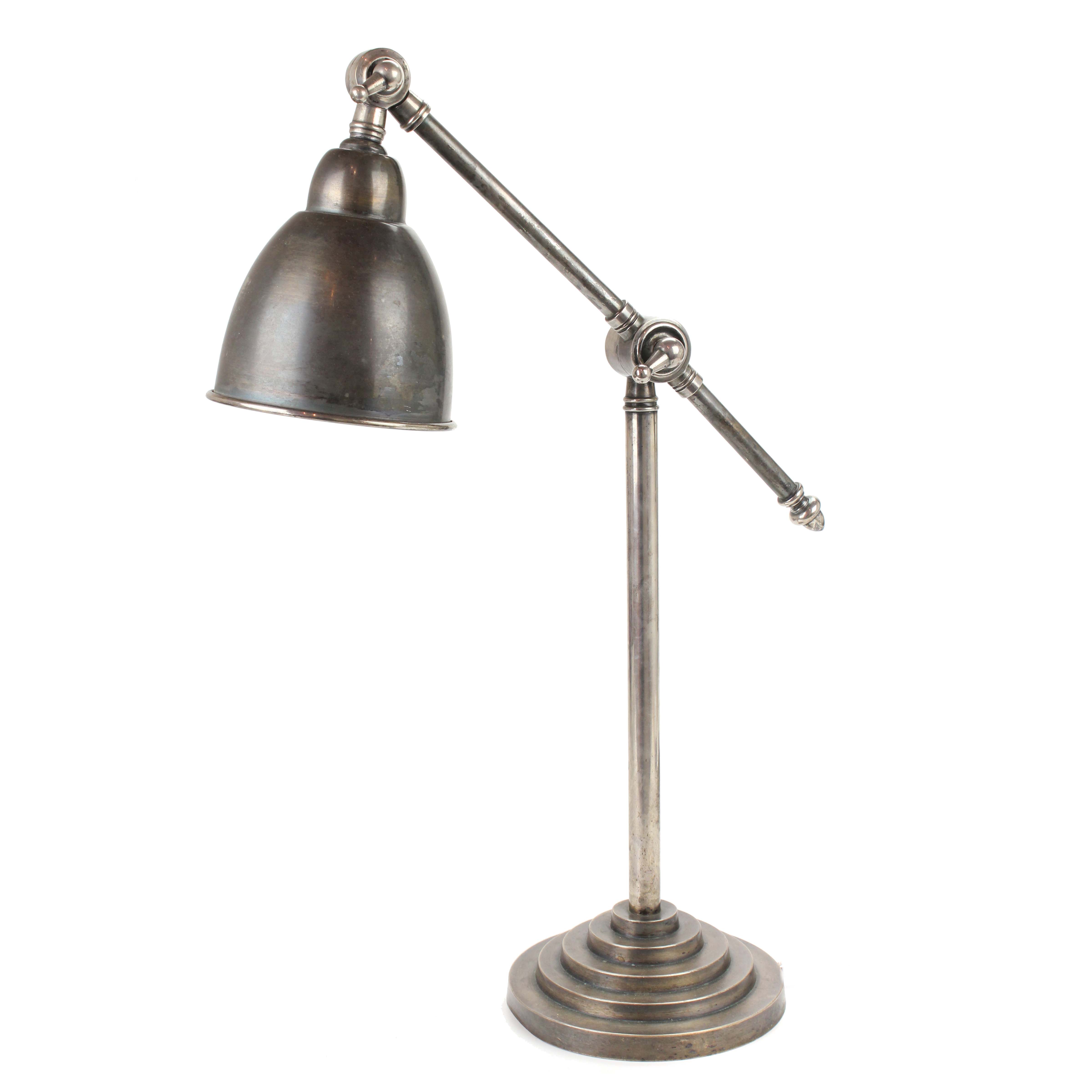 FRENCH INDUSTRIAL ART DECO TABLE LAMP, CIRCA 1935.