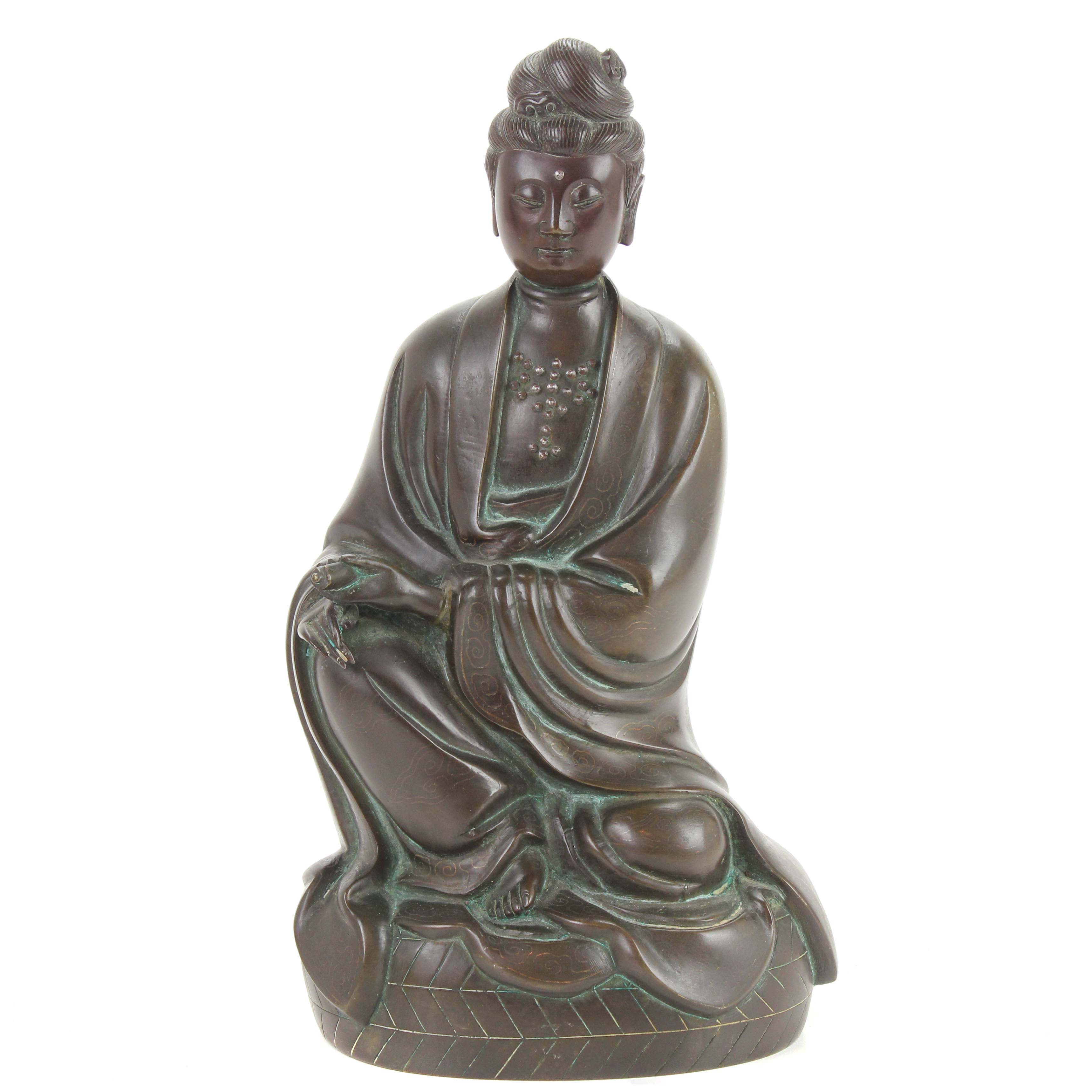 GUANYIN SENTADA, CHINA, SIGLO XIX-XX.