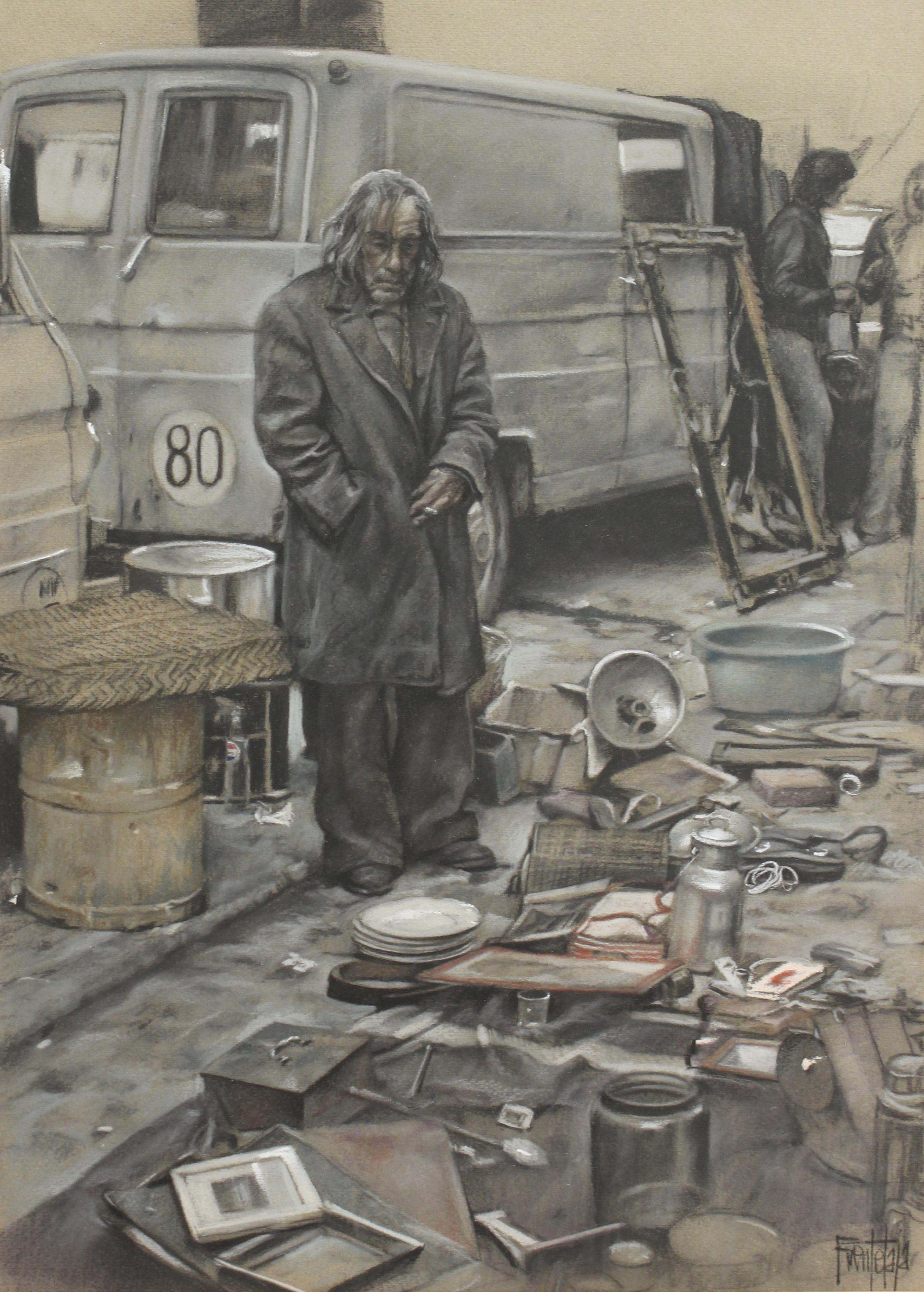 JOSÉ LUIS FUENTETAJA (1951) "THE RASTRO", MADRID, CIRCA 197