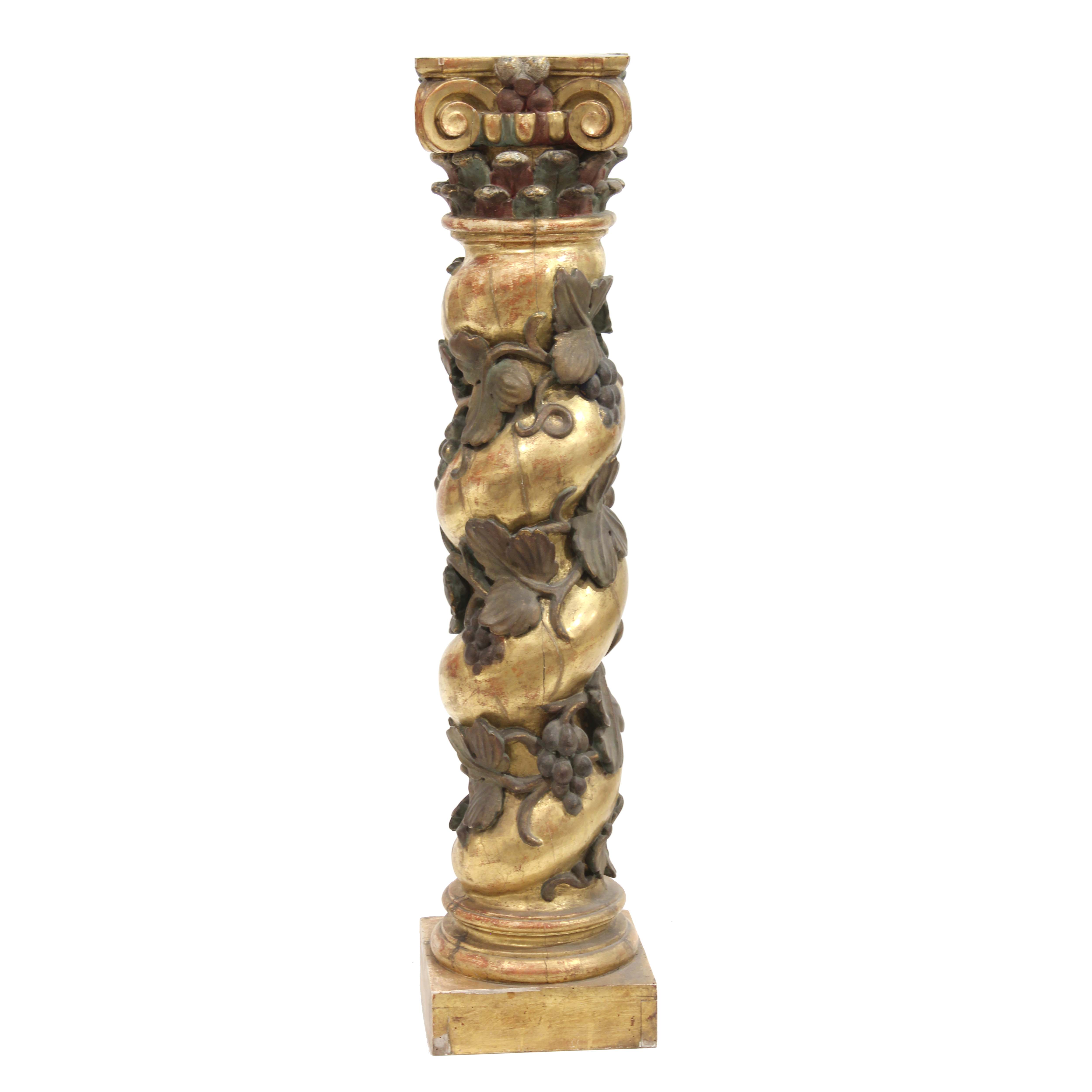 COLUMNA ESPAÑOLA SALOMÓNICA, SIGLO XVII-XVIII.