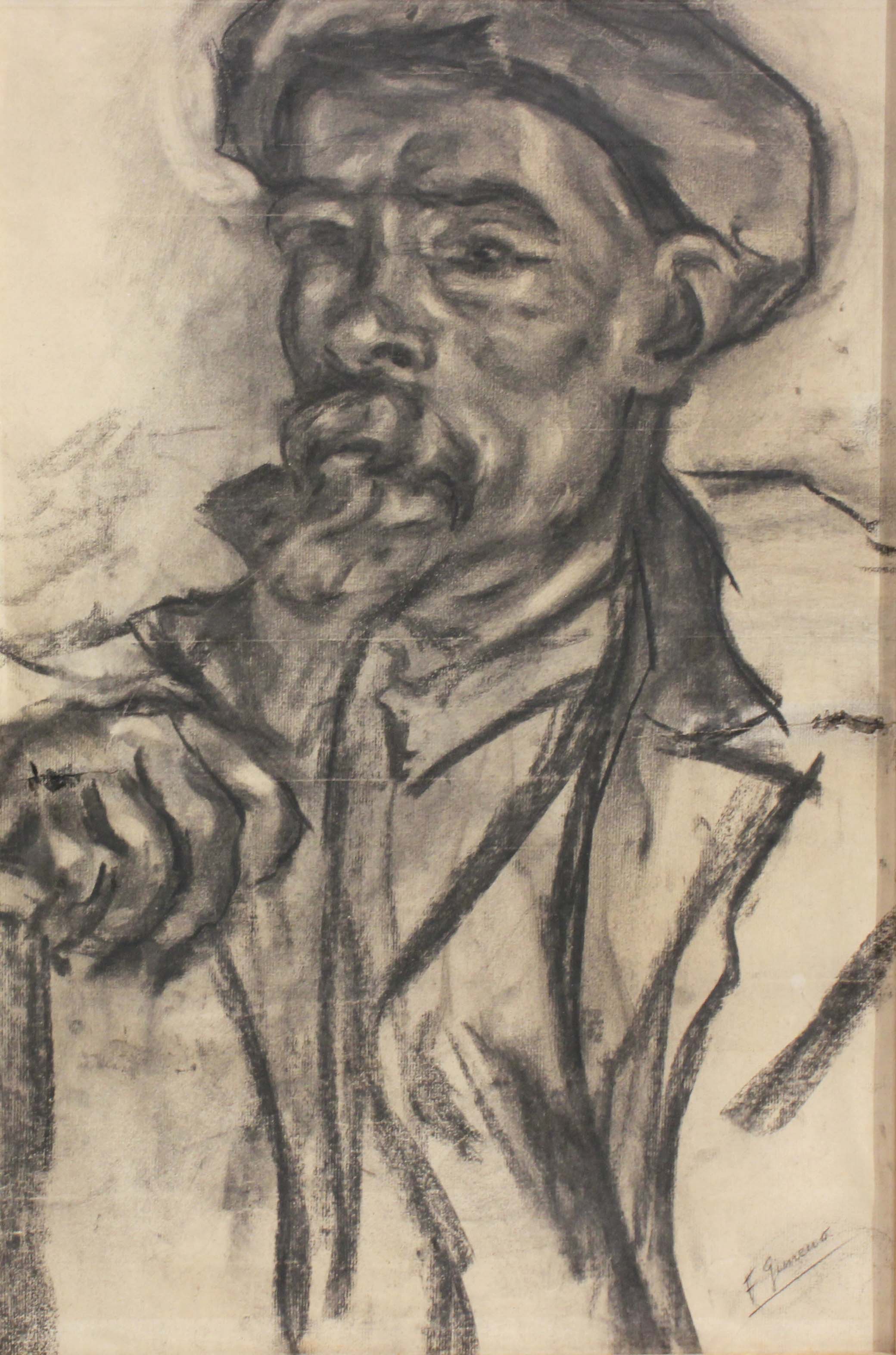 ESCUELA ESPAÑOLA, SIGLO XX. "RETRATO DE FRANCESC GIMENO".