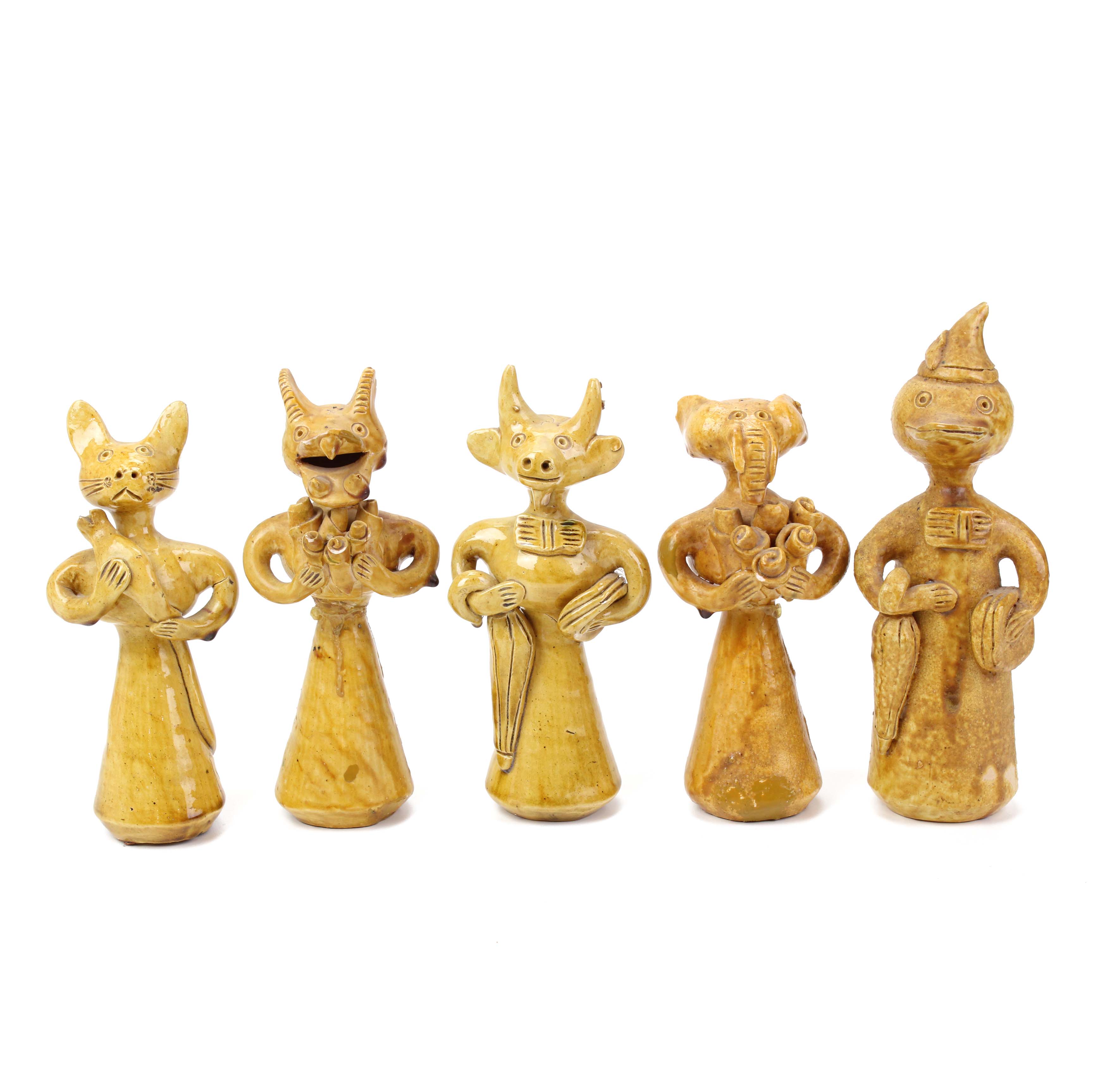 ROSA RAMALHO (1888-1977). LOT OF FIVE SCULPTURES.