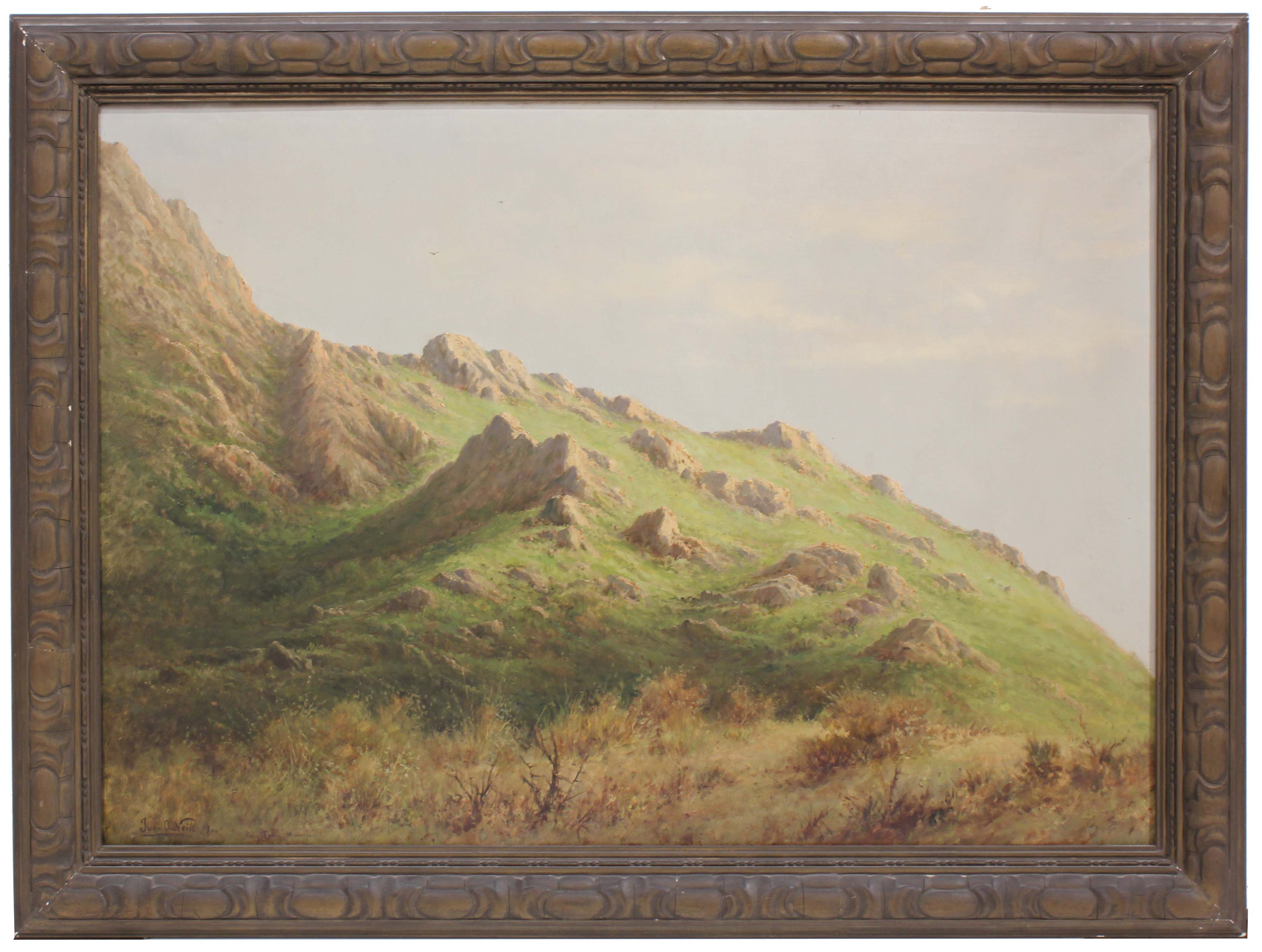 JUAN O&#39;NEILLLE (1828-1907). "PAISAJE SIERRA MALLORQUINA", 1