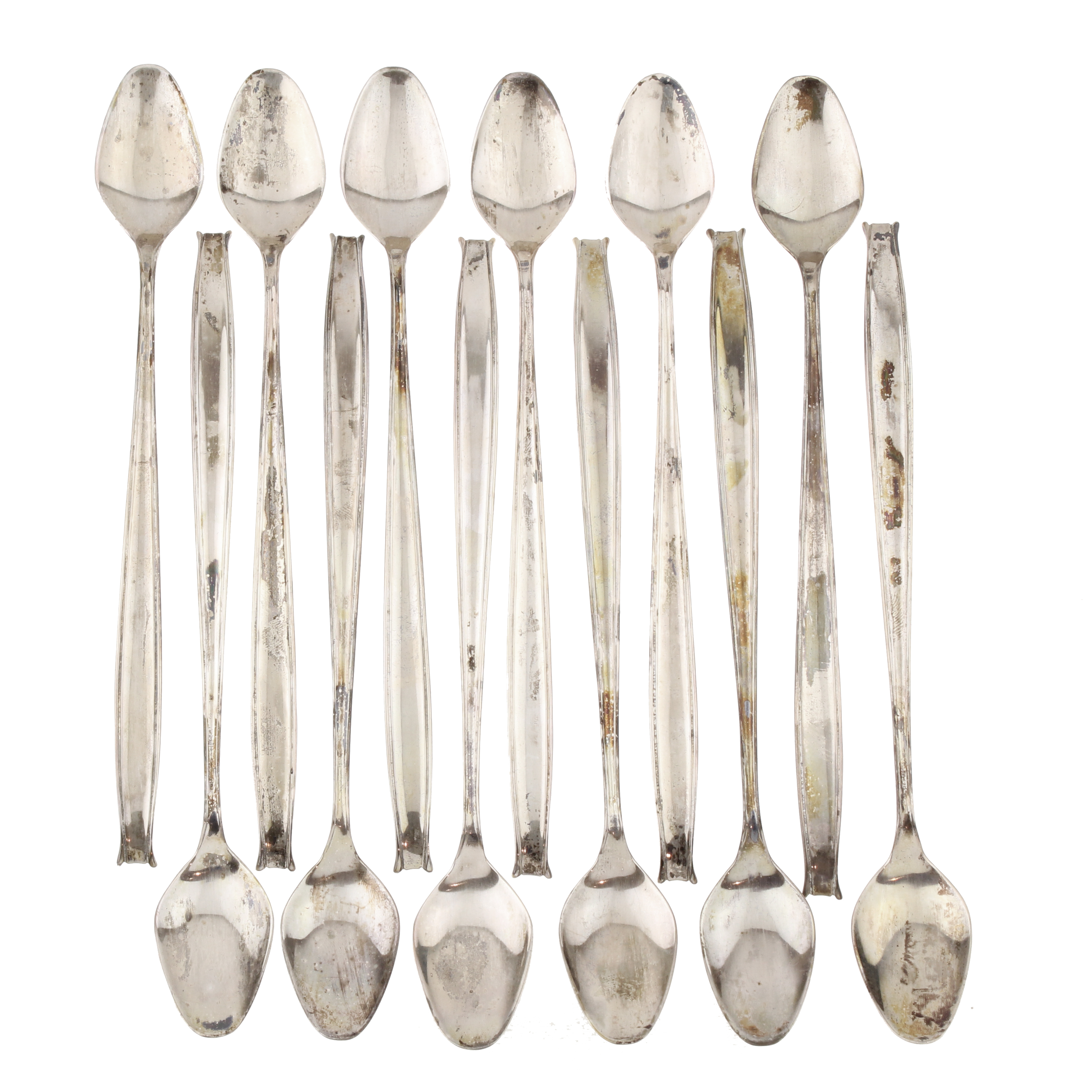 SET OF TWELVE SPANISH SILVER PLACE SETTINGS, MID C20th.