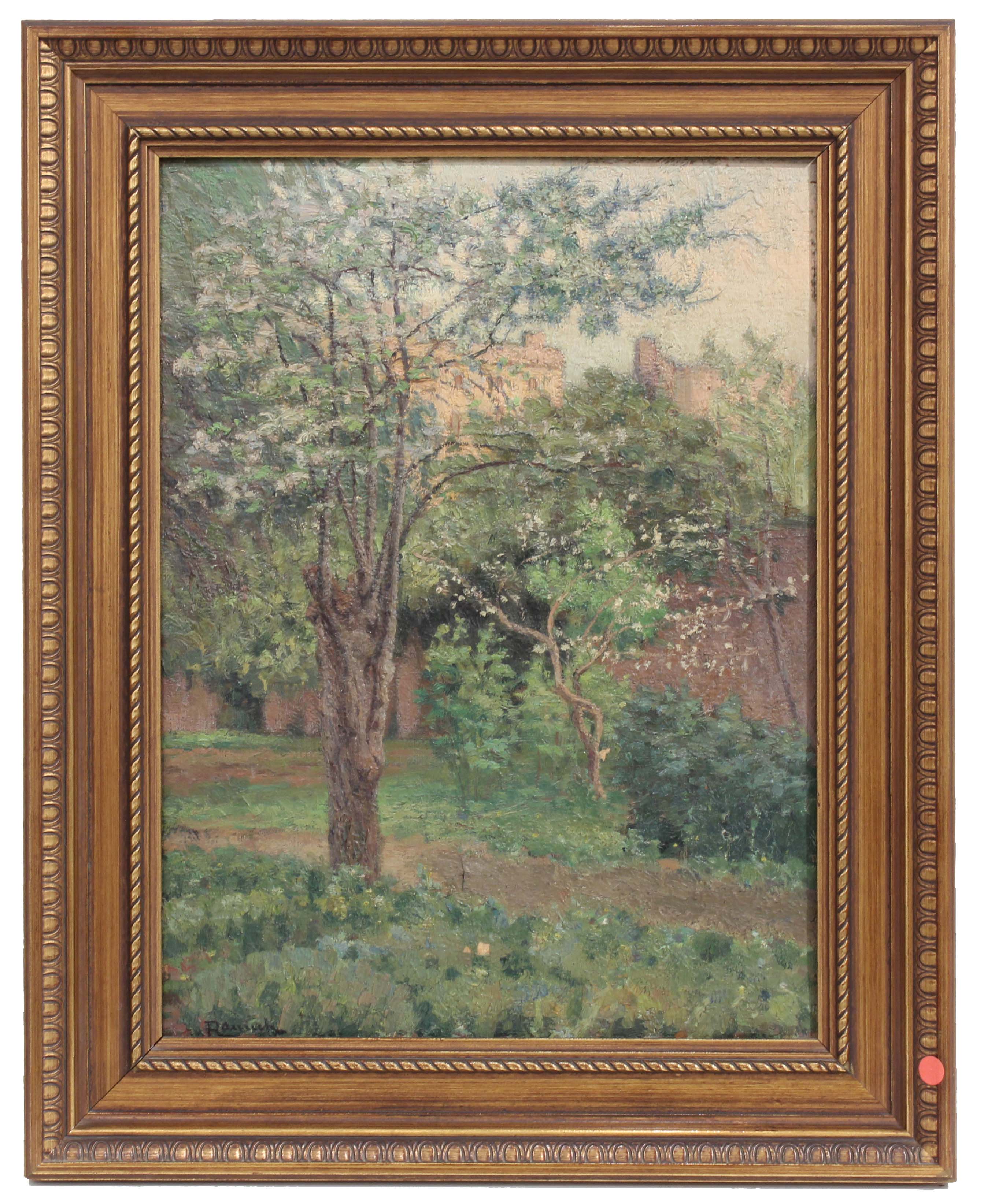 NICOLÁS RAURICH (1871-1945). "JARDÍN CON ÁRBOLES".