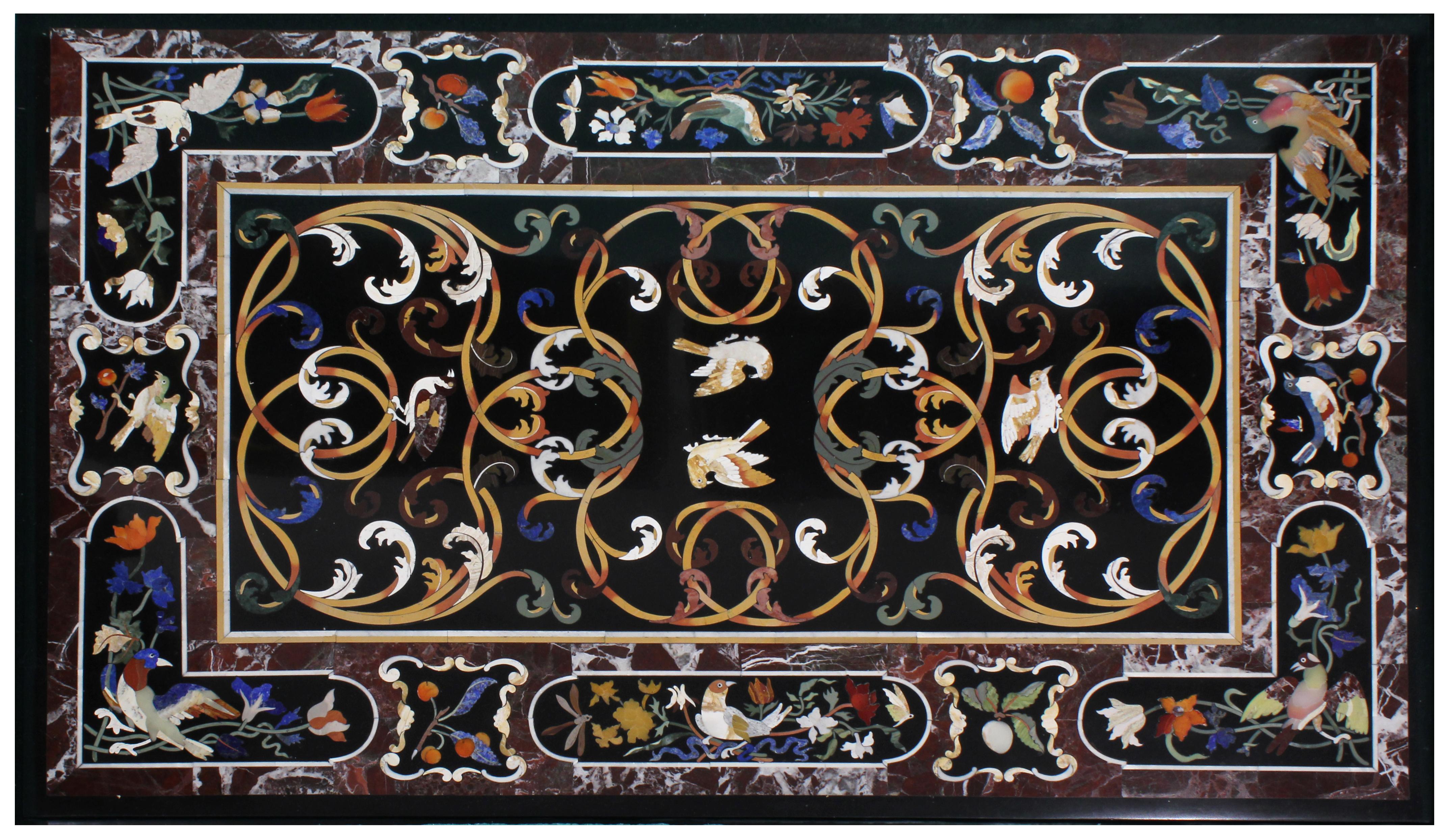 PIETRA DURA PLAQUE, PROBABLY ITALIAN C20th.