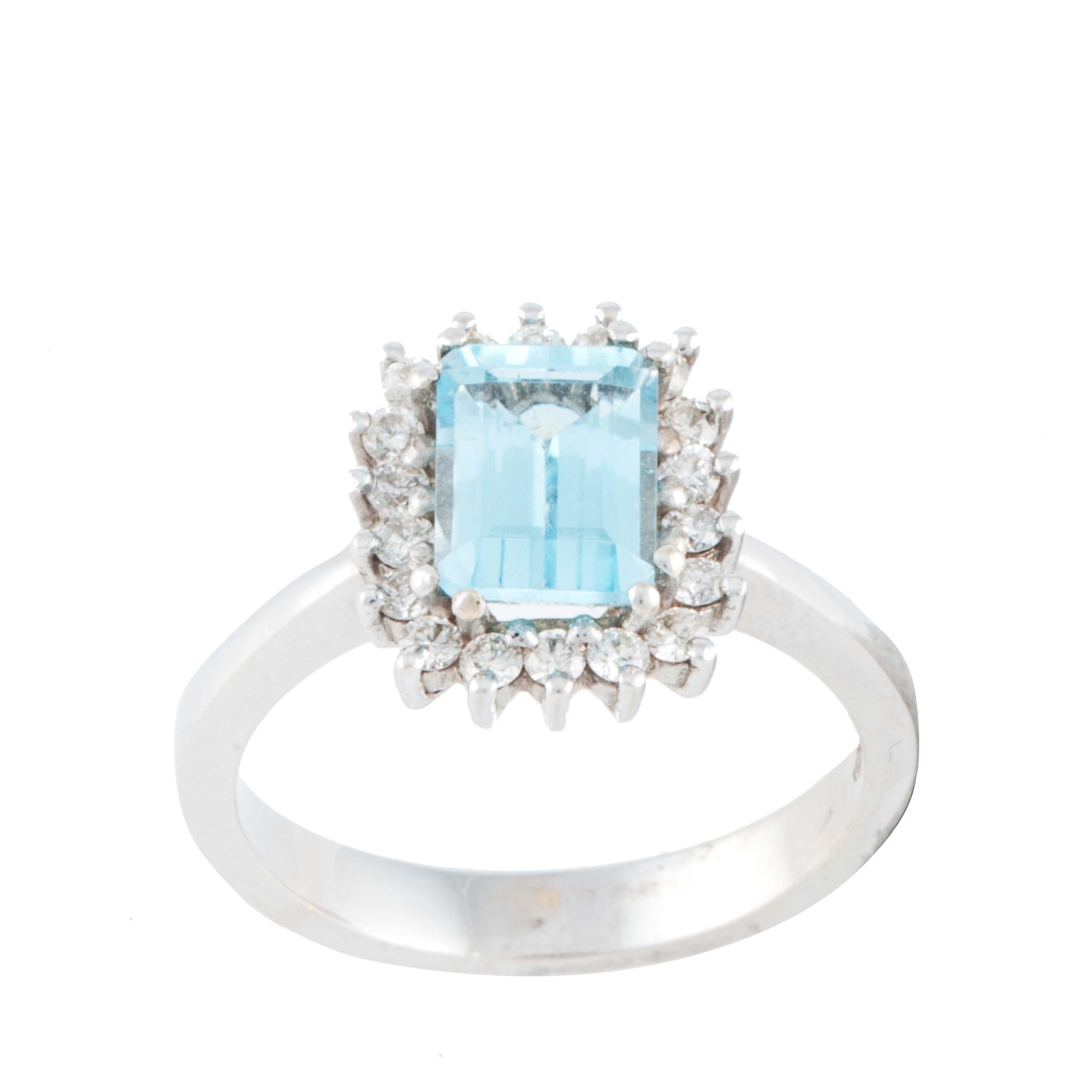   TOPAZ AND DIAMOND RING